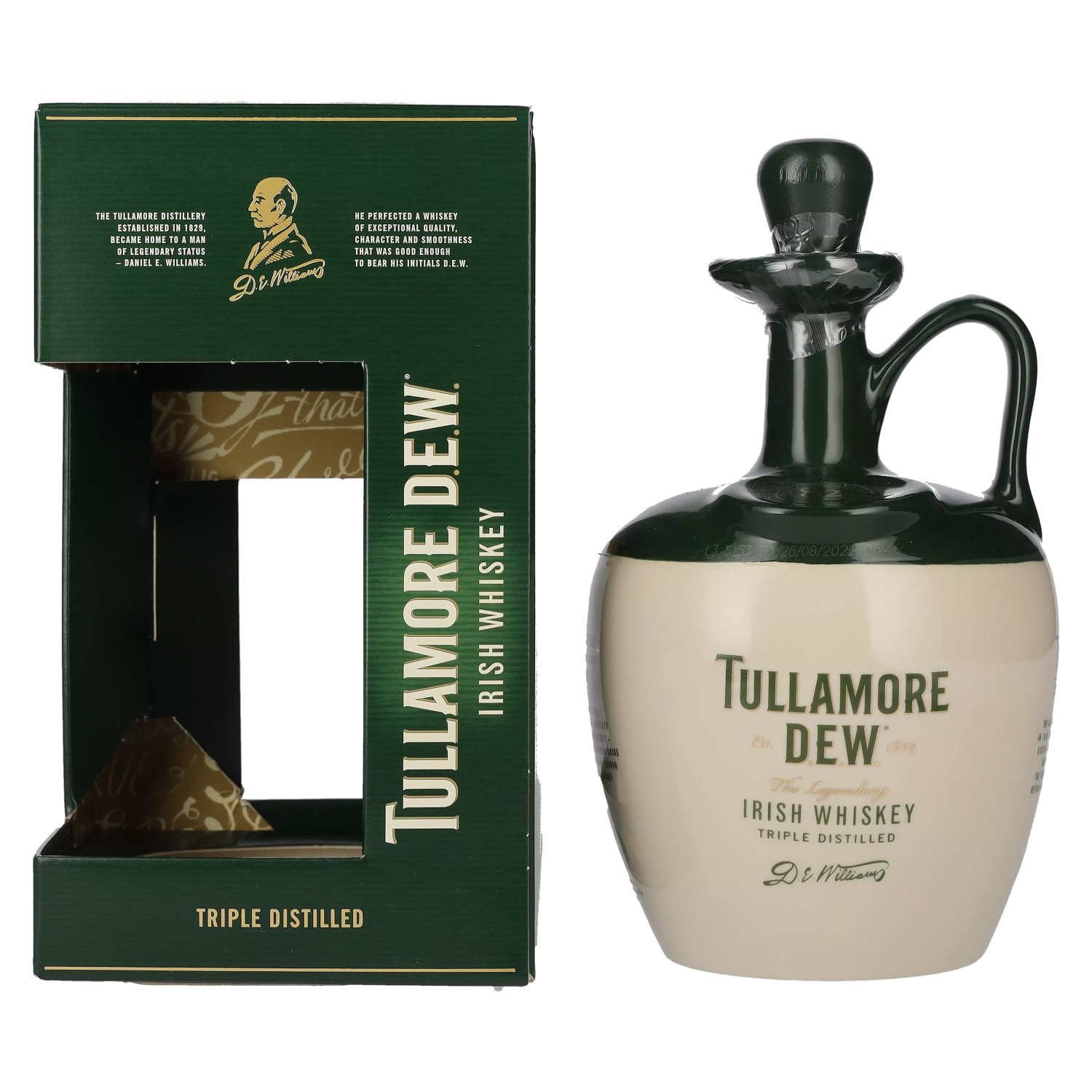 Giftbox in Tullamore Edition Whiskey Irish D.E.W. 40% 0,7l Vol. Crock