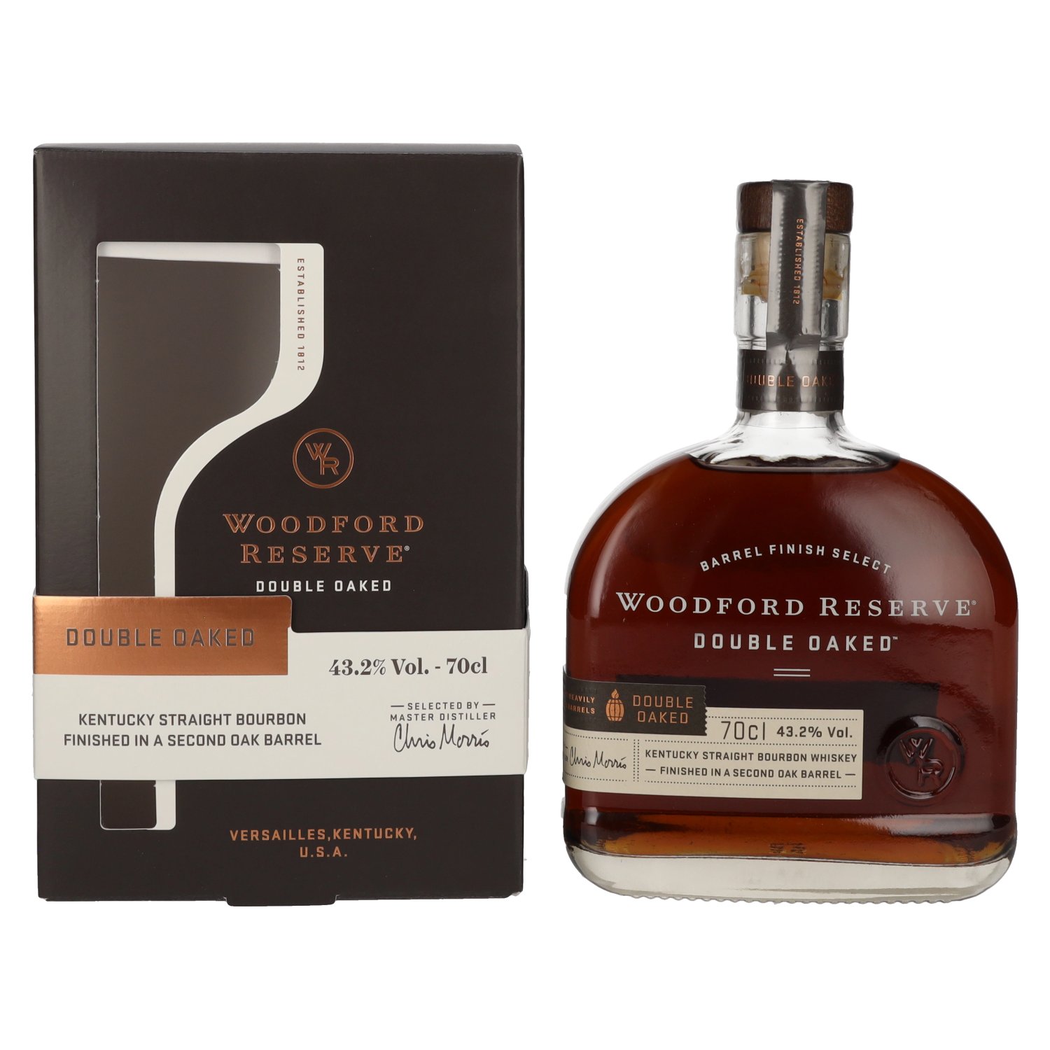 43,2% 0,7l OAKED Kentucky Straight Whiskey Bourbon Reserve Vol. Geschenkbox DOUBLE Woodford in