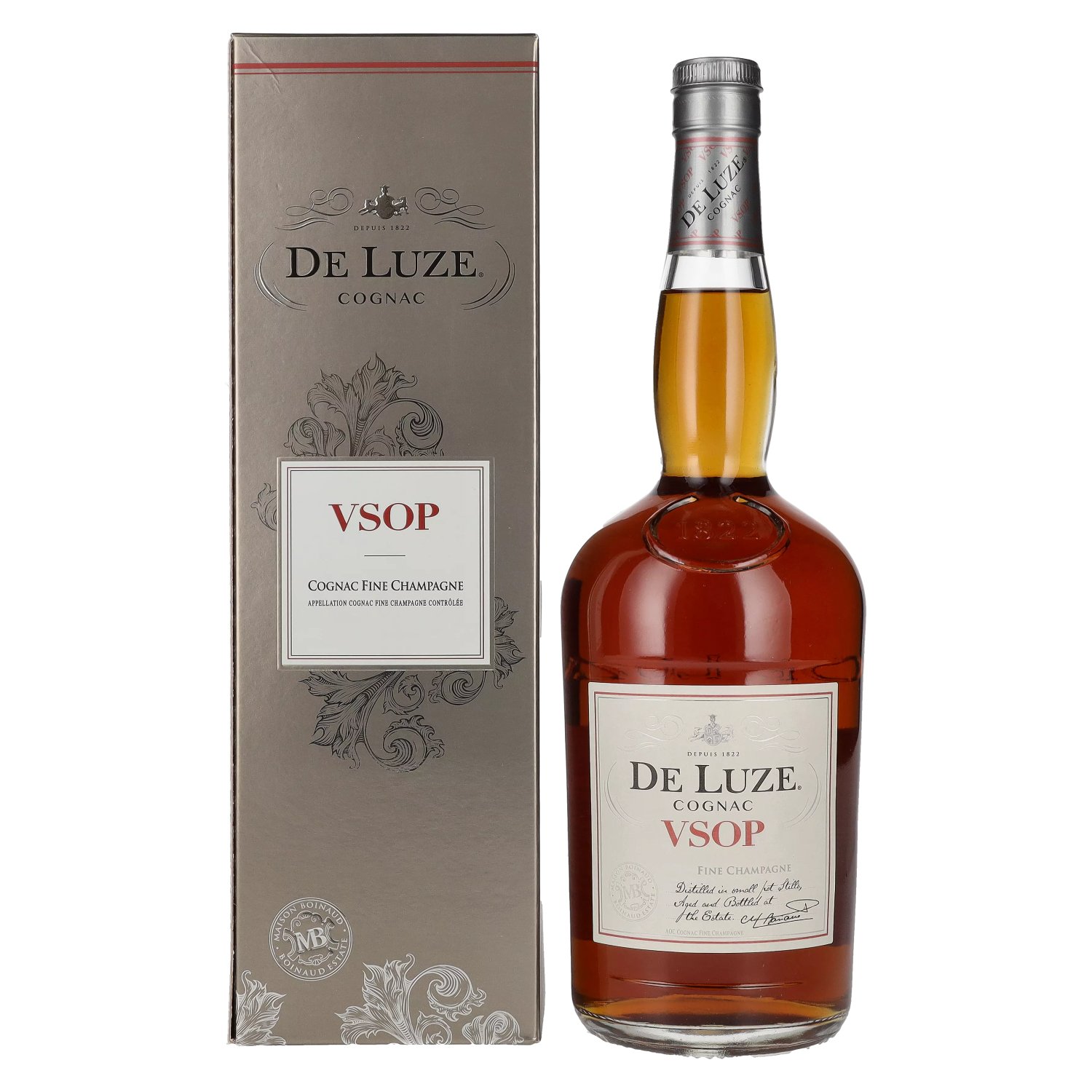 De Luze Cognac VSOP Giftbox 1l Cognac Champagne in 40% Vol. Fine