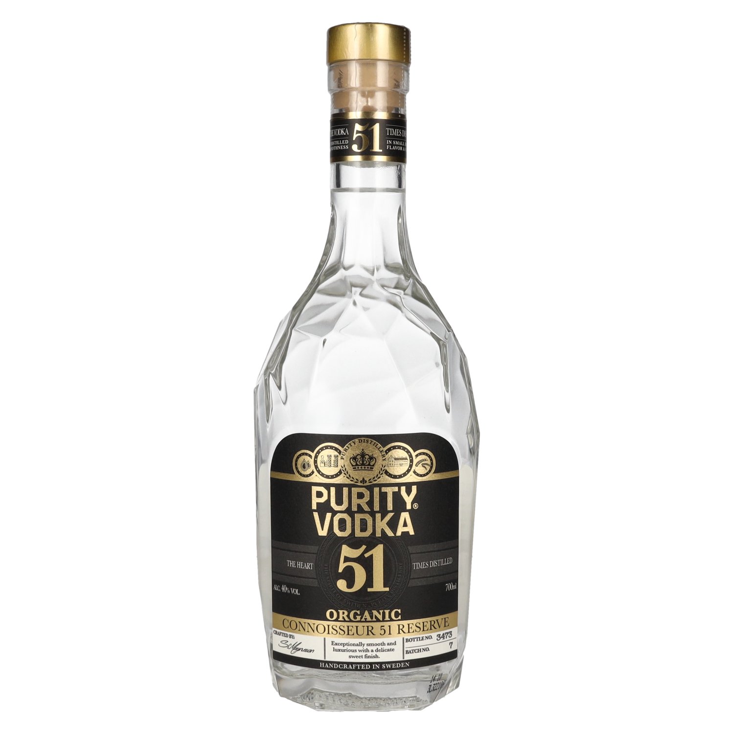 RESERVE Vodka 40% Vol. CONNOISSEUR 0,7l 51 Organic Purity