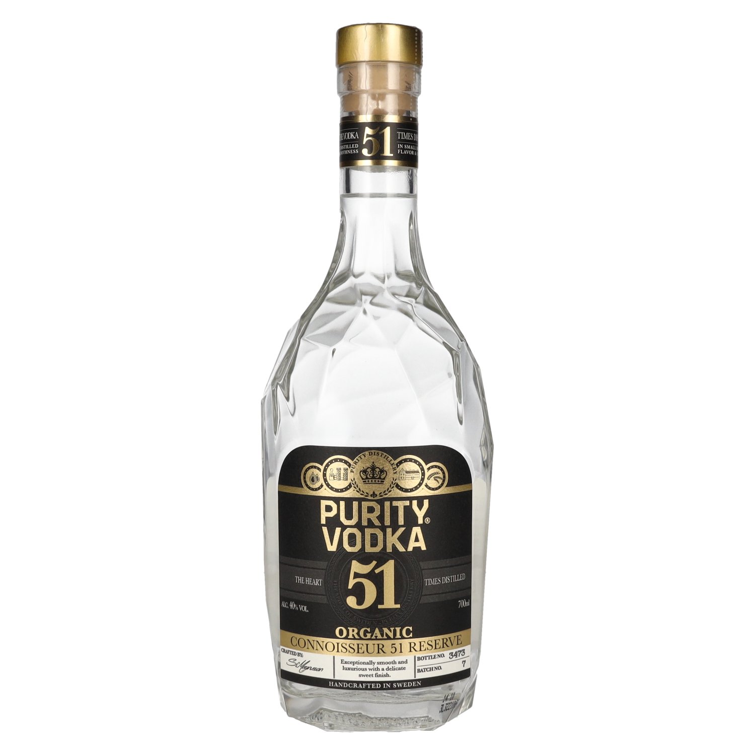 Purity CONNOISSEUR 51 RESERVE Organic Vodka 40% Vol. 0,7l