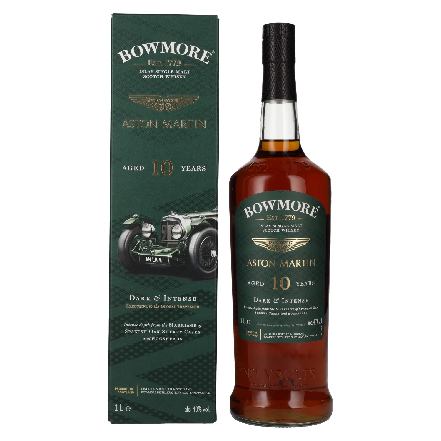 Bowmore 10 Years Old ASTON MARTIN Dark & Intense 40% Vol. 1l in Geschenkbox | Whisky