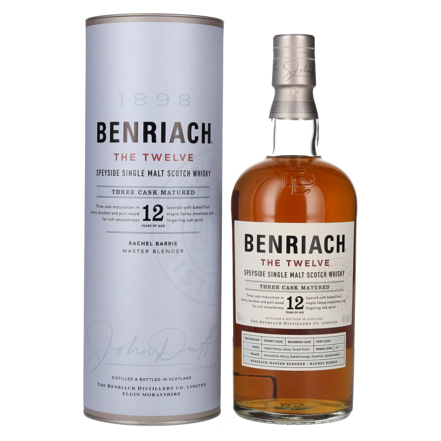 Three Single TWELVE 46% Vol. Cask Malt Geschenkbox Matured in Benriach 0,7l THE