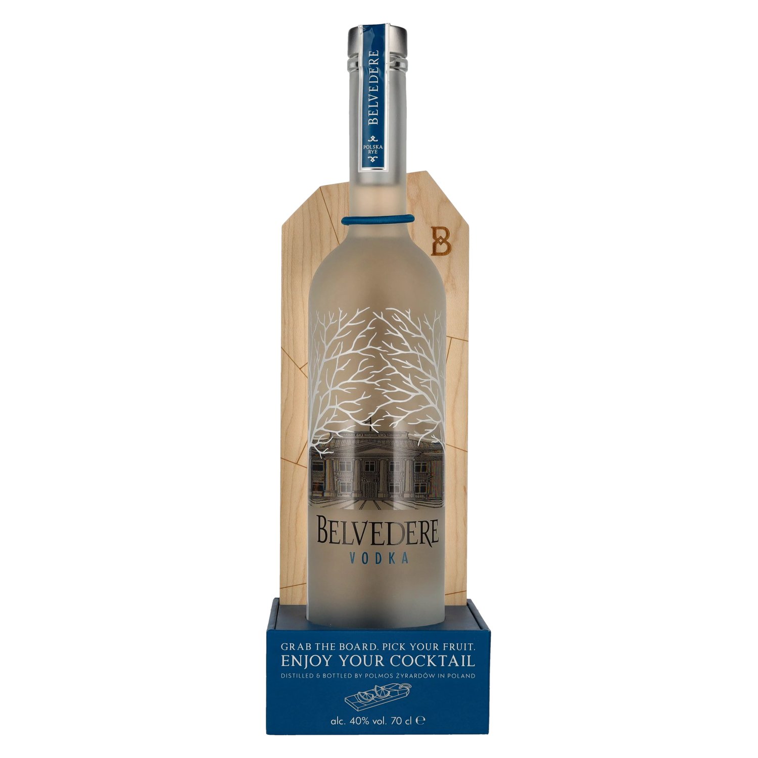 with Vol. Holzbrett Vodka Belvedere 40% 0,7l