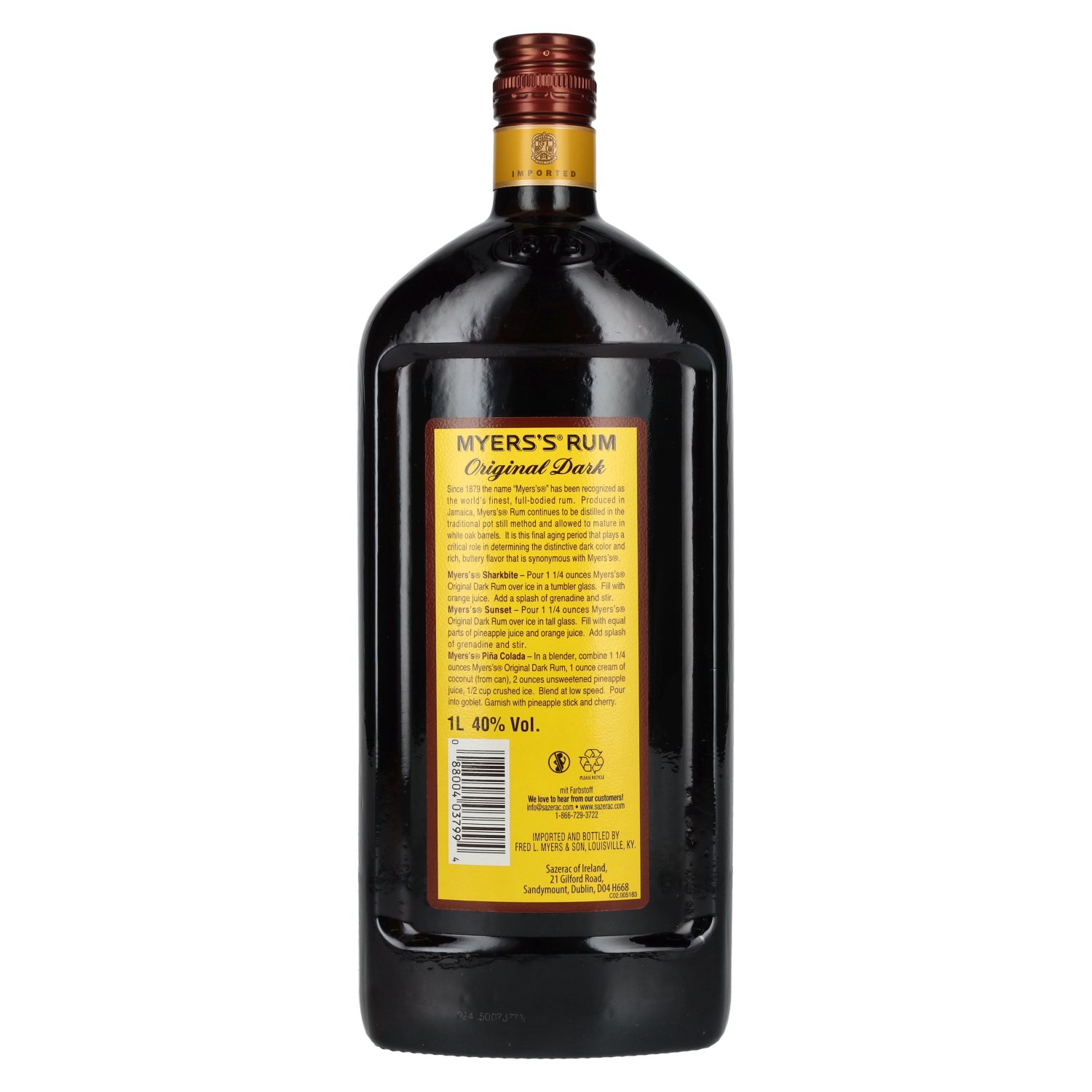 Myers's Rum Original Dark 1000ml 40度 マイヤーズ ラム オリジナル ダーク 40度 並行 1000ml