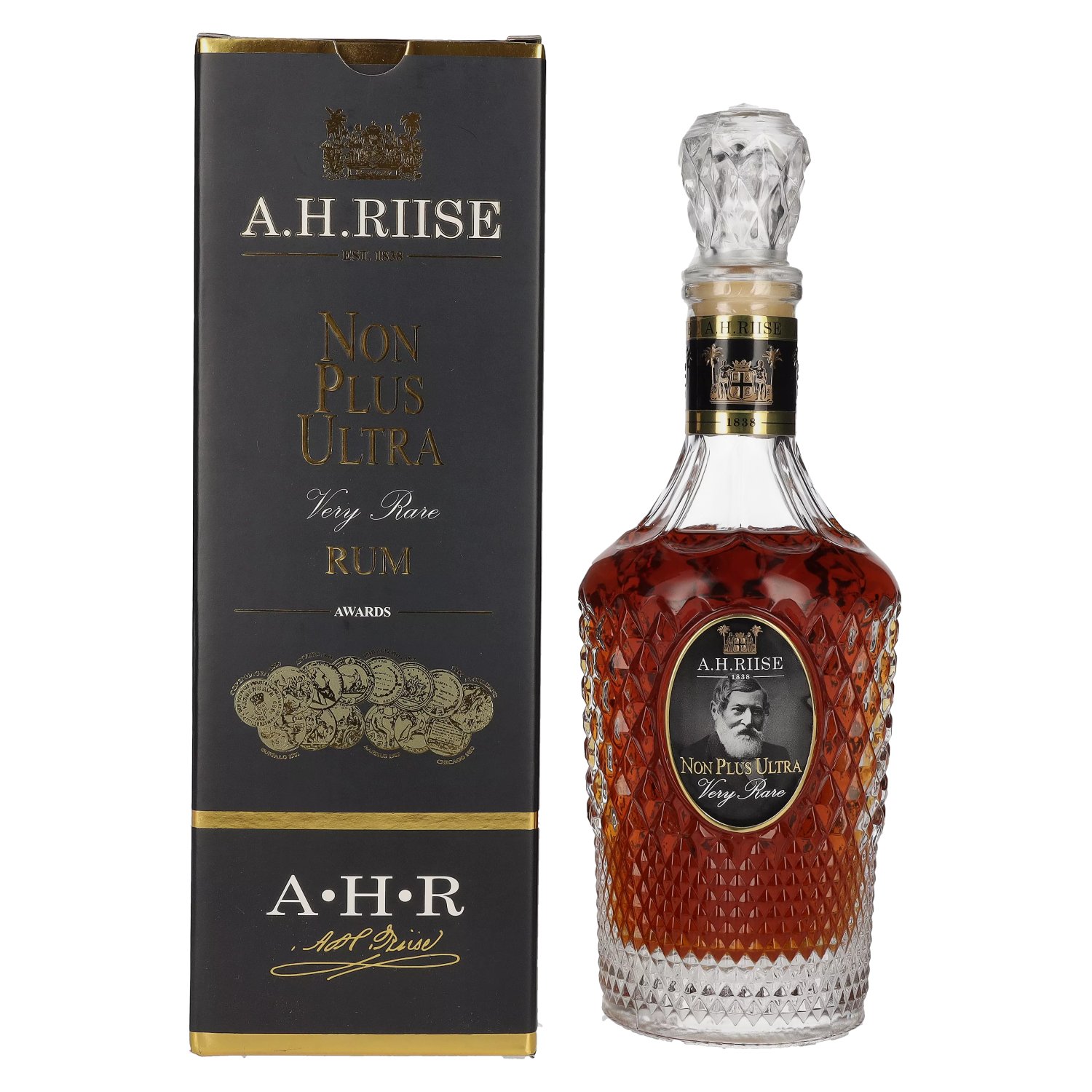 Rare Giftbox A.H. - Old 0,7l ULTRA Riise PLUS Vol. Very 42% Rum Edition NON in