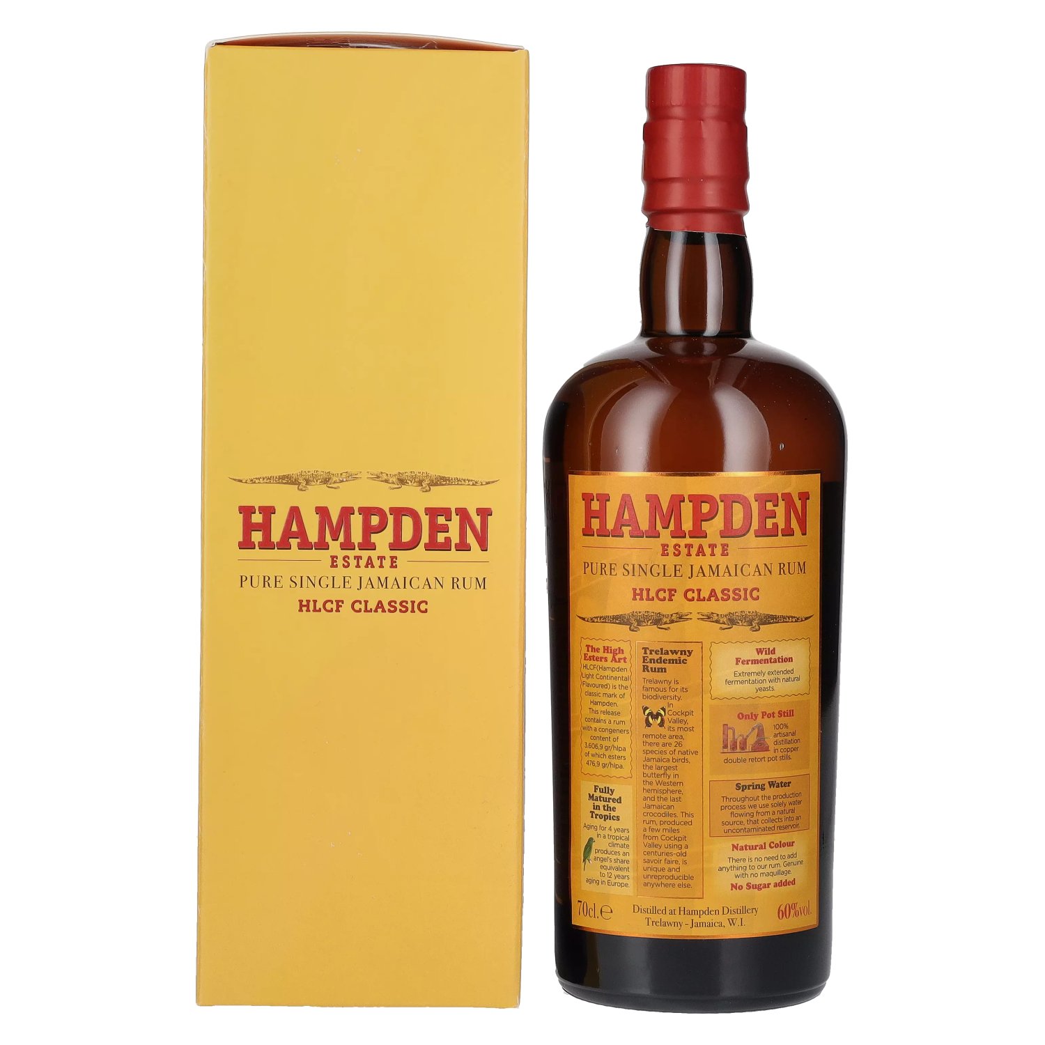 Estate HLCF Jamaican Rum in 60% CLASSIC 0,7l Vol. Pure Hampden Single Giftbox