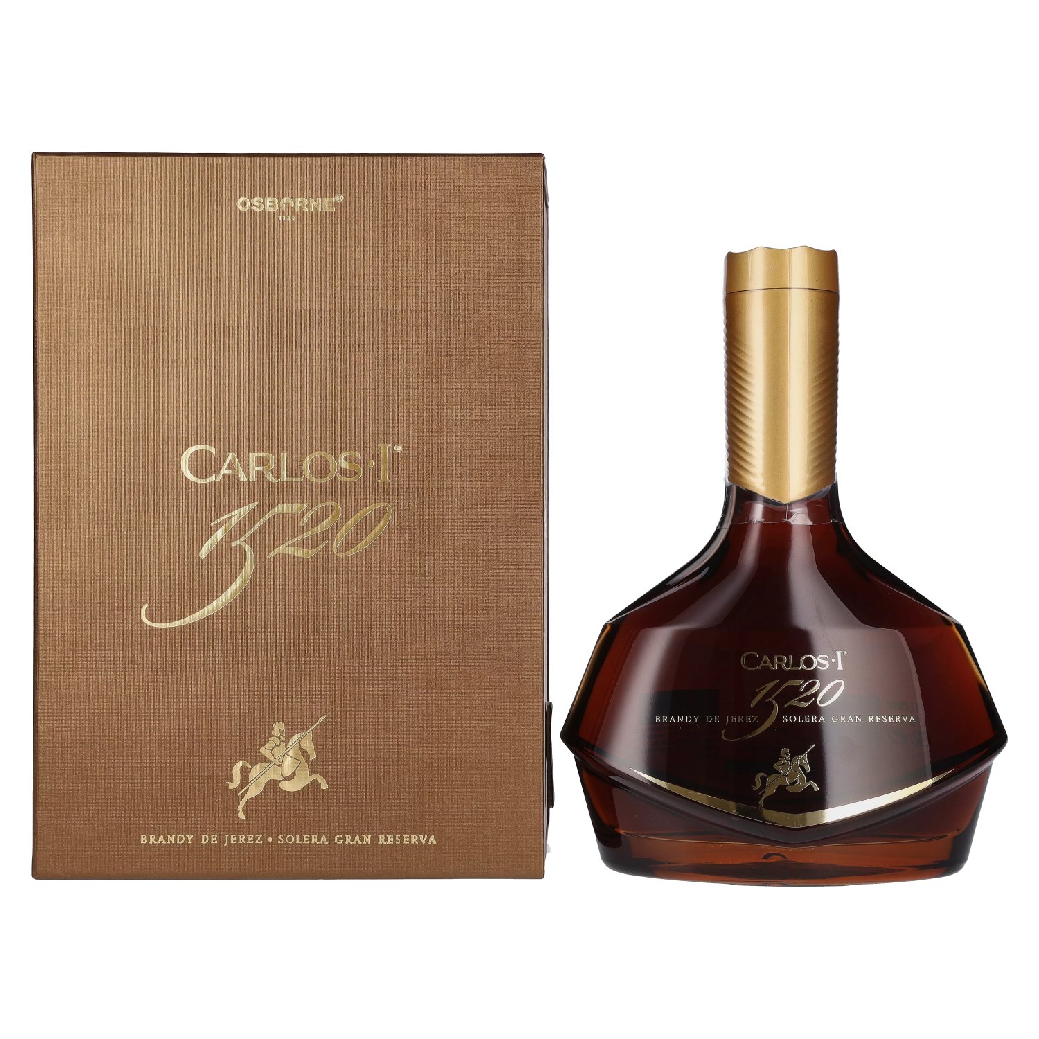 Carlos I 1520 Brandy de Jerez Solera Gran Reserva 41,1% Vol. 0,7l in  Geschenkbox