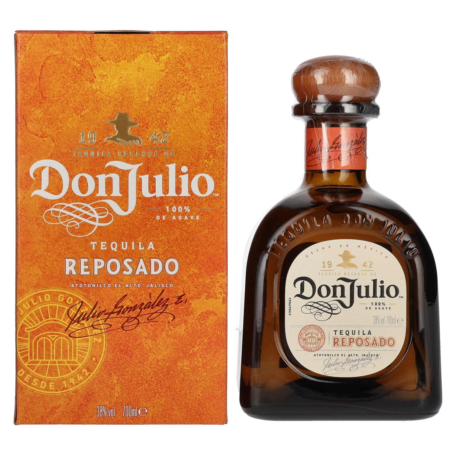 Don Julio Tequila Reposado 100% Agave 38% Vol. 0,7l in Giftbox