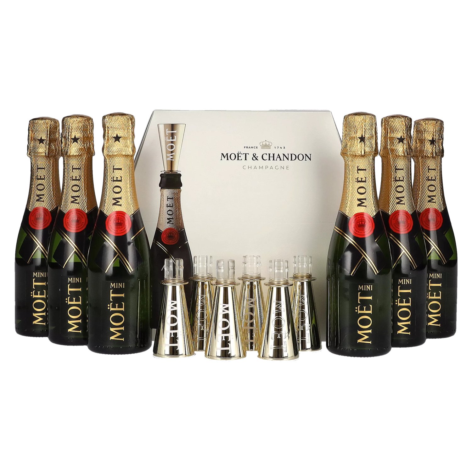 Moet Mini Imperial Brut Champagne with Sipper Set