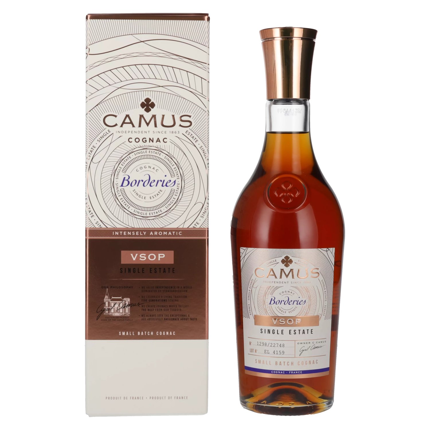 Camus VSOP Borderies Single Cognac Estate Vol. Geschenkbox 0,7l in 40