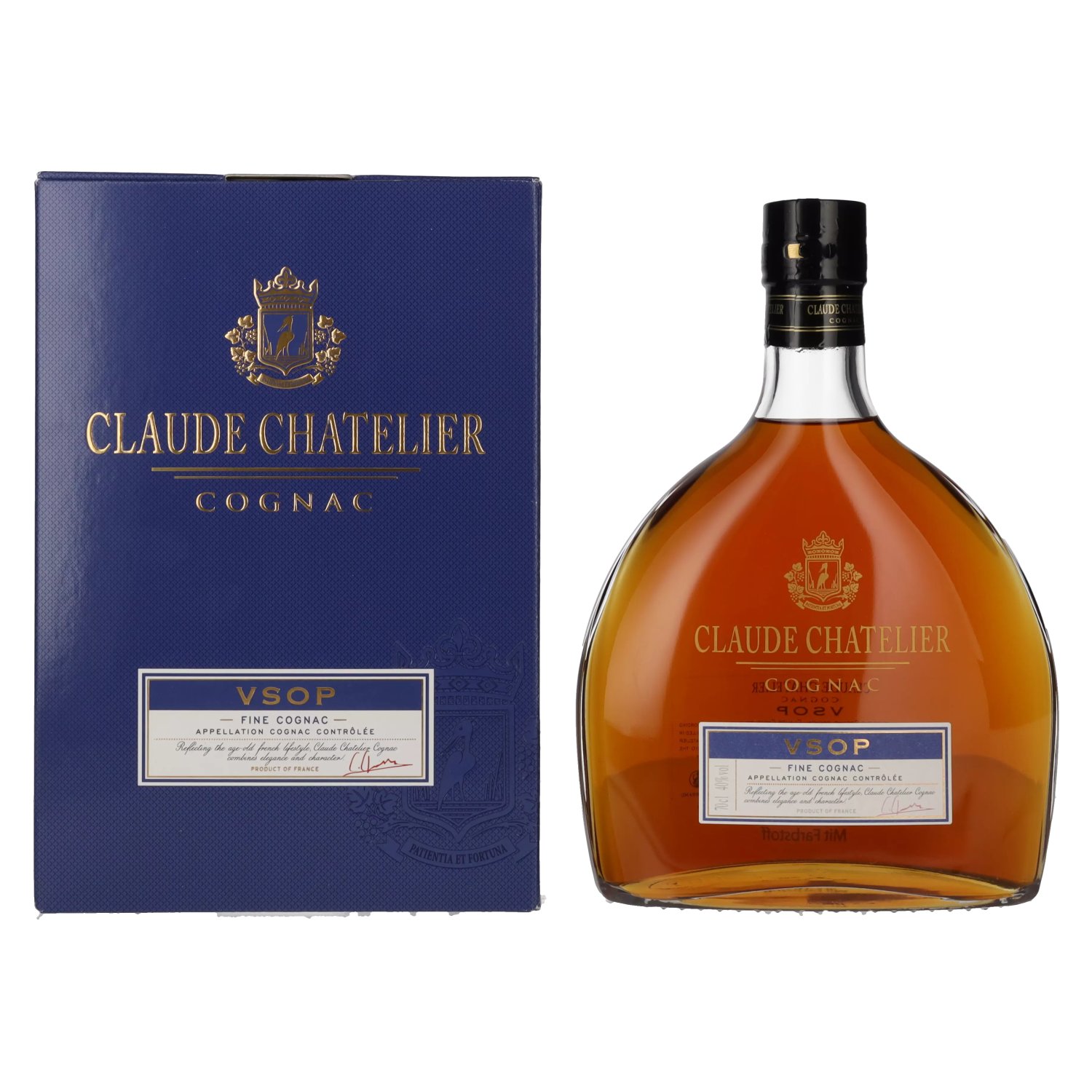 Claude Chatelier Geschenkbox 40% in VSOP Cognac Vol. 0,7l Fine
