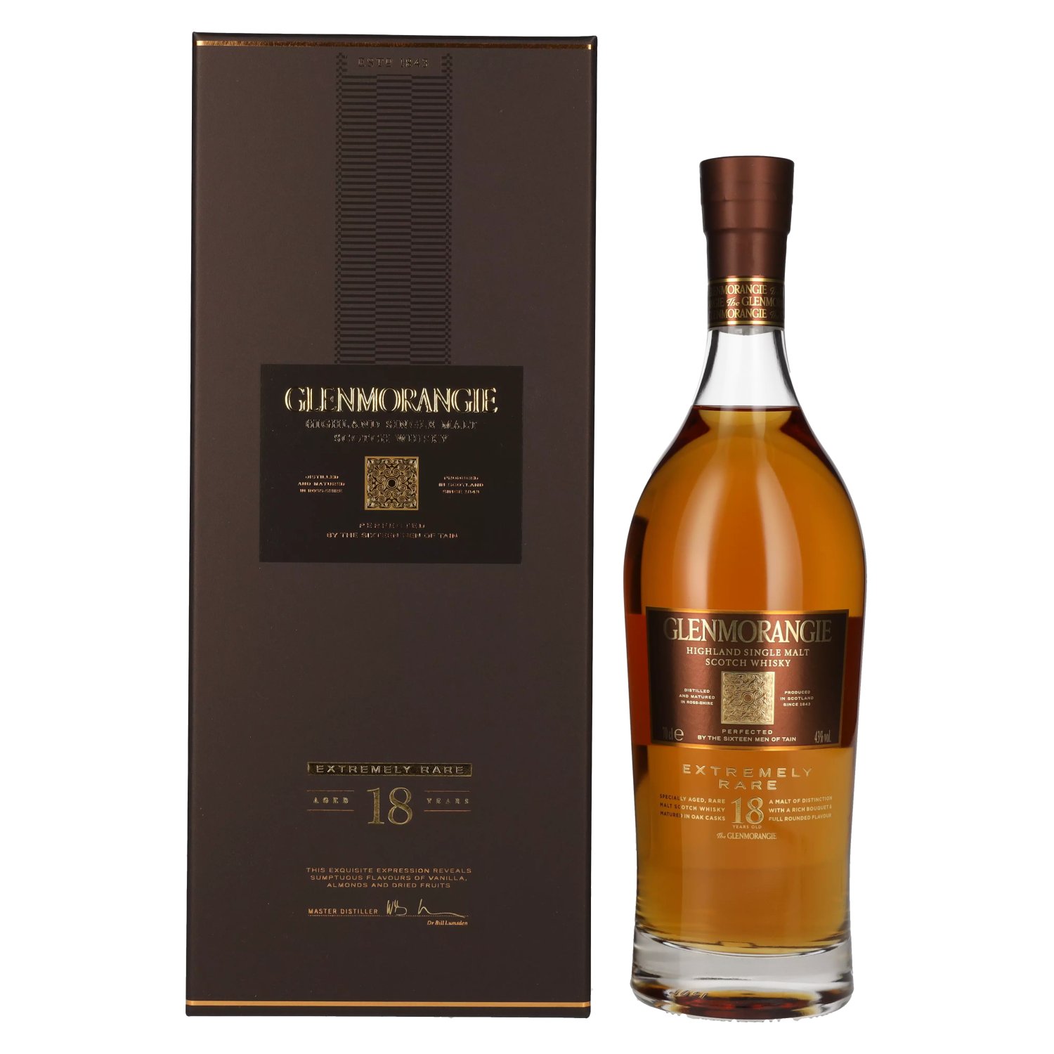 Glenmorangie EXTREMELY RARE 18 Years Old Highland Single Malt 43% Vol. 0,7l  in Geschenkbox