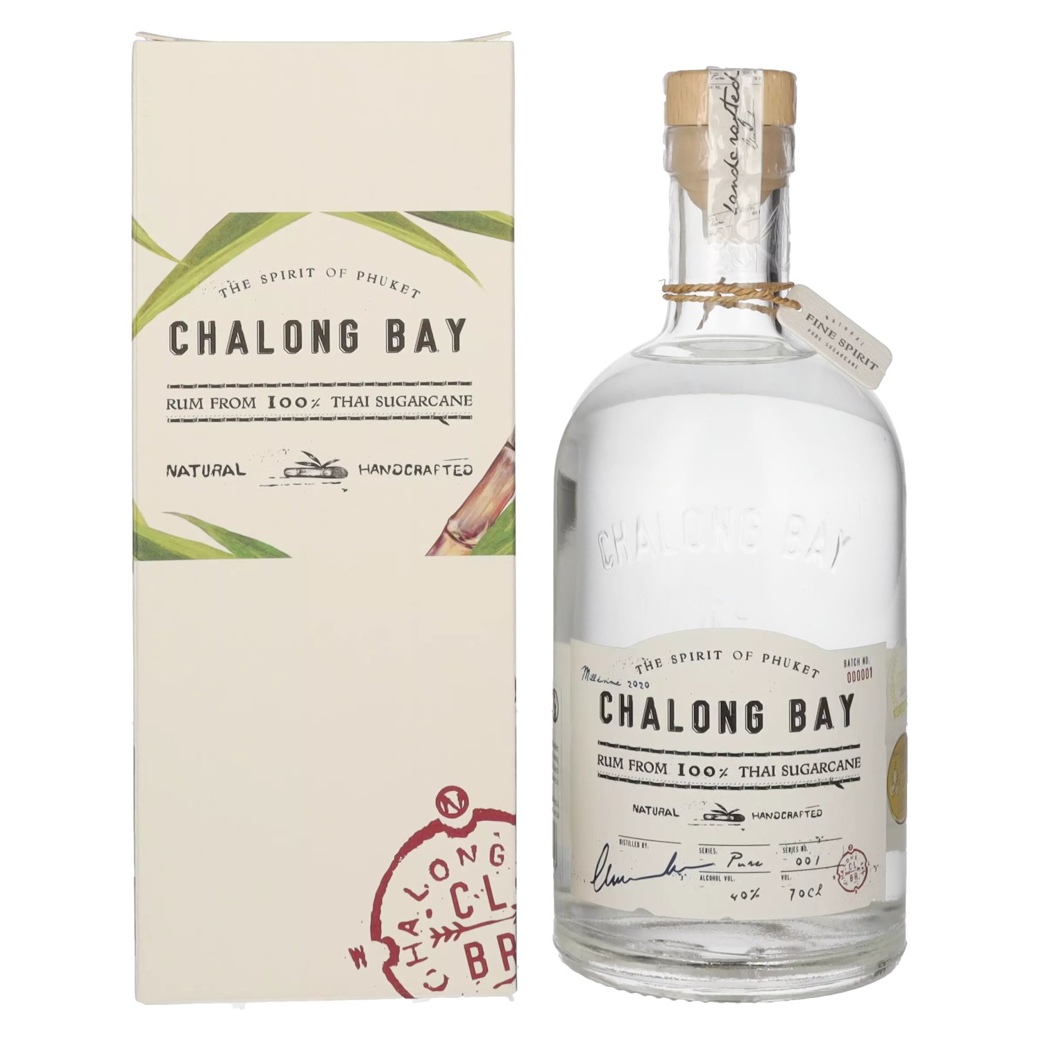 Bay CANE Geschenkbox PURE Chalong 0,7l Rum Vol. 40% in
