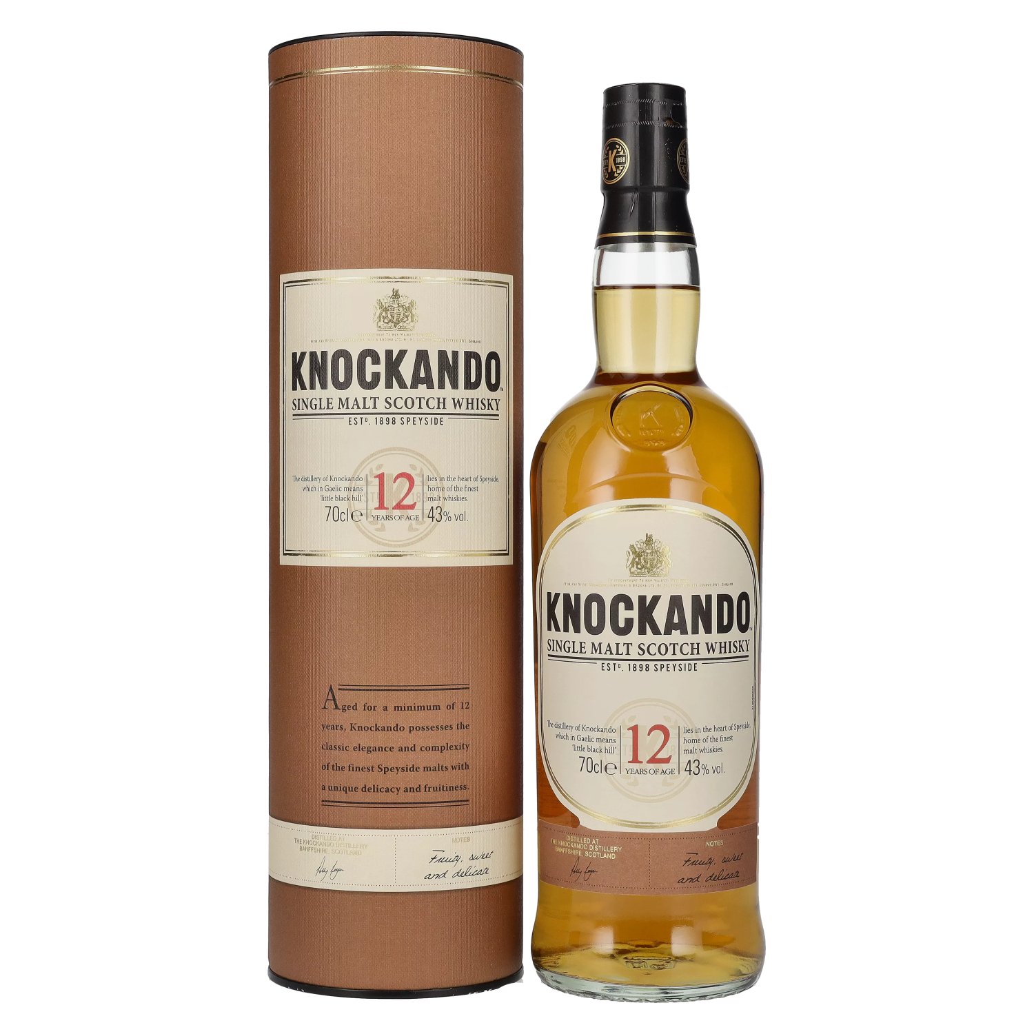 Vol. Whisky Old Single 12 Malt Scotch 0,7l 43% in Knockando Geschenkbox Years