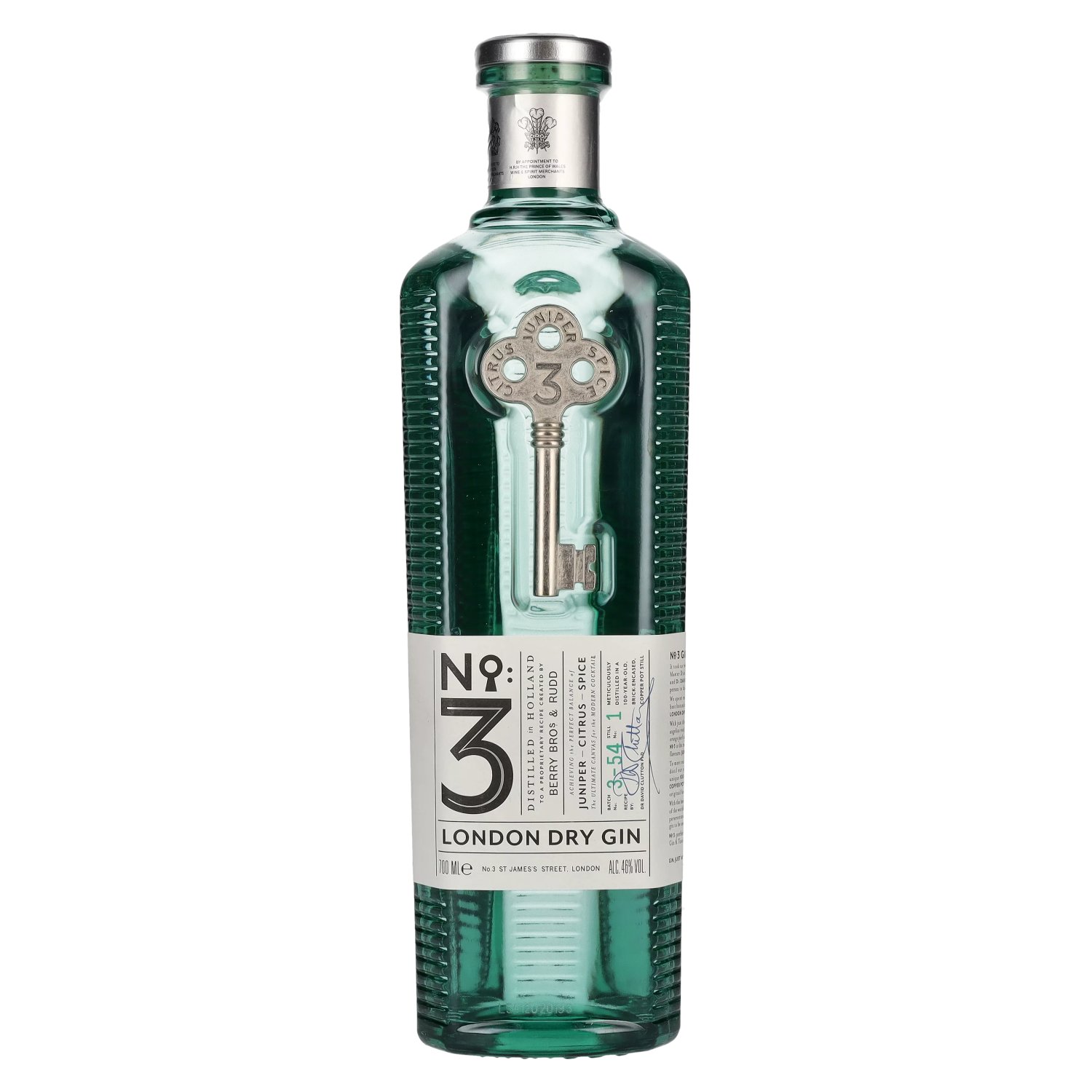 Dry　0,7l　Gin　46%　Vol.　delicando　No.　London