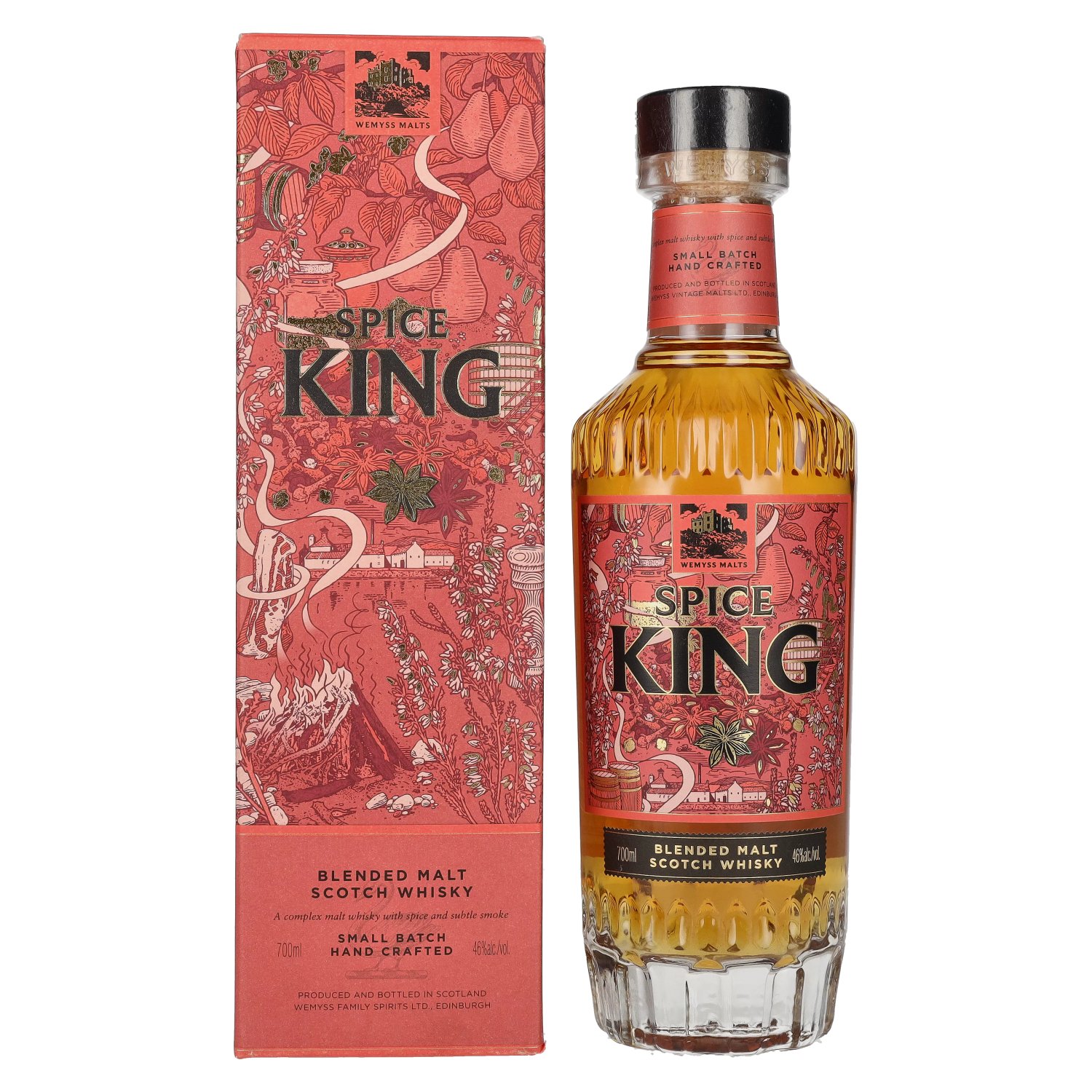 Wemyss Malts SPICE KING Blended Malt Scotch Whisky 2020 46% Vol. 0,7l in  Giftbox