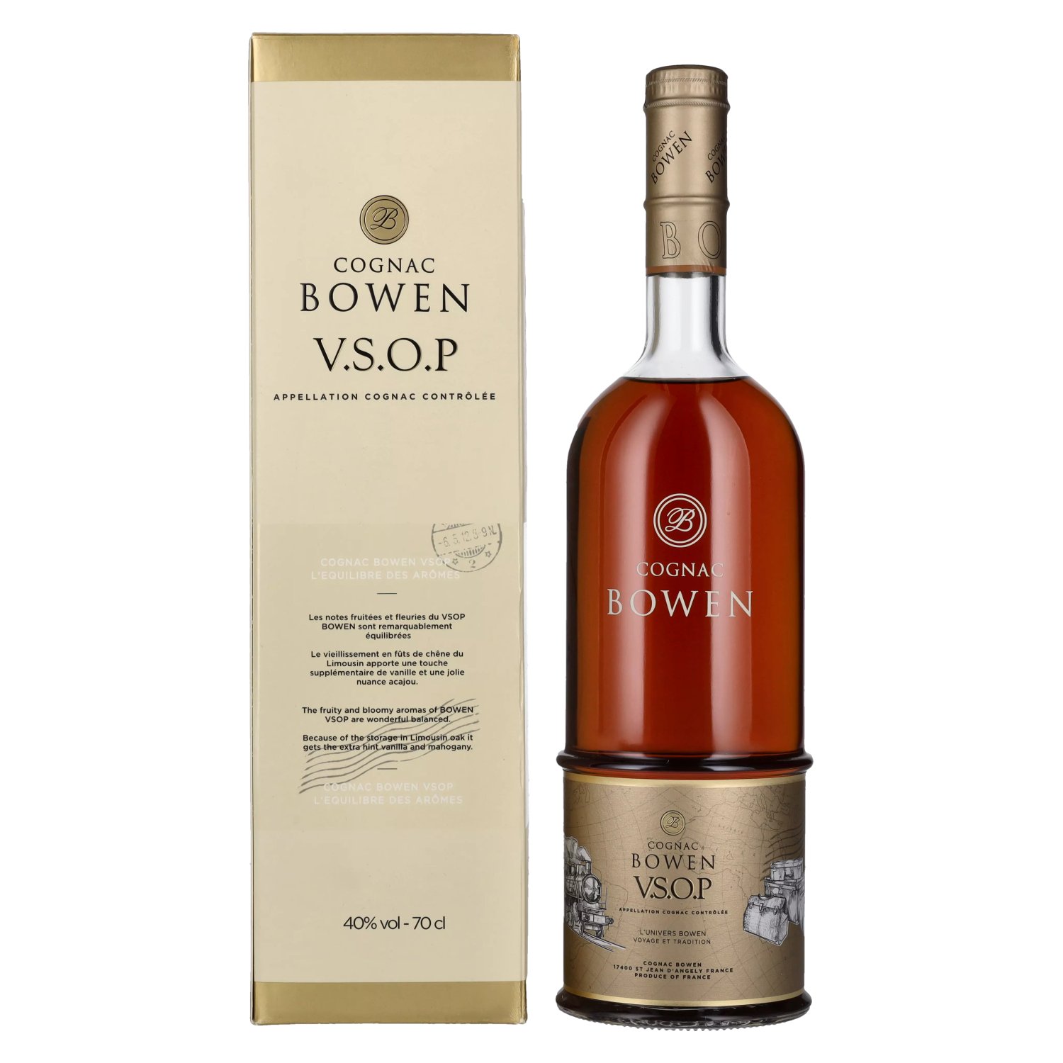 Cognac Bowen V.S.O.P. 40% Vol. 0,7l in Giftbox