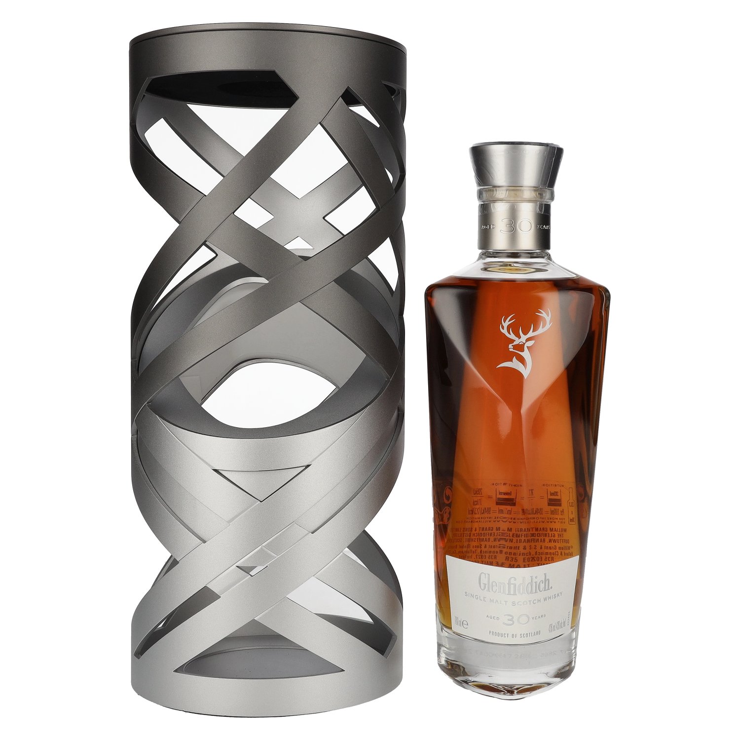 Glenfiddich 30 Years Old Geschenkbox Vol. Single SERIES Malt TIME Whisky 0,7l Scotch in 43