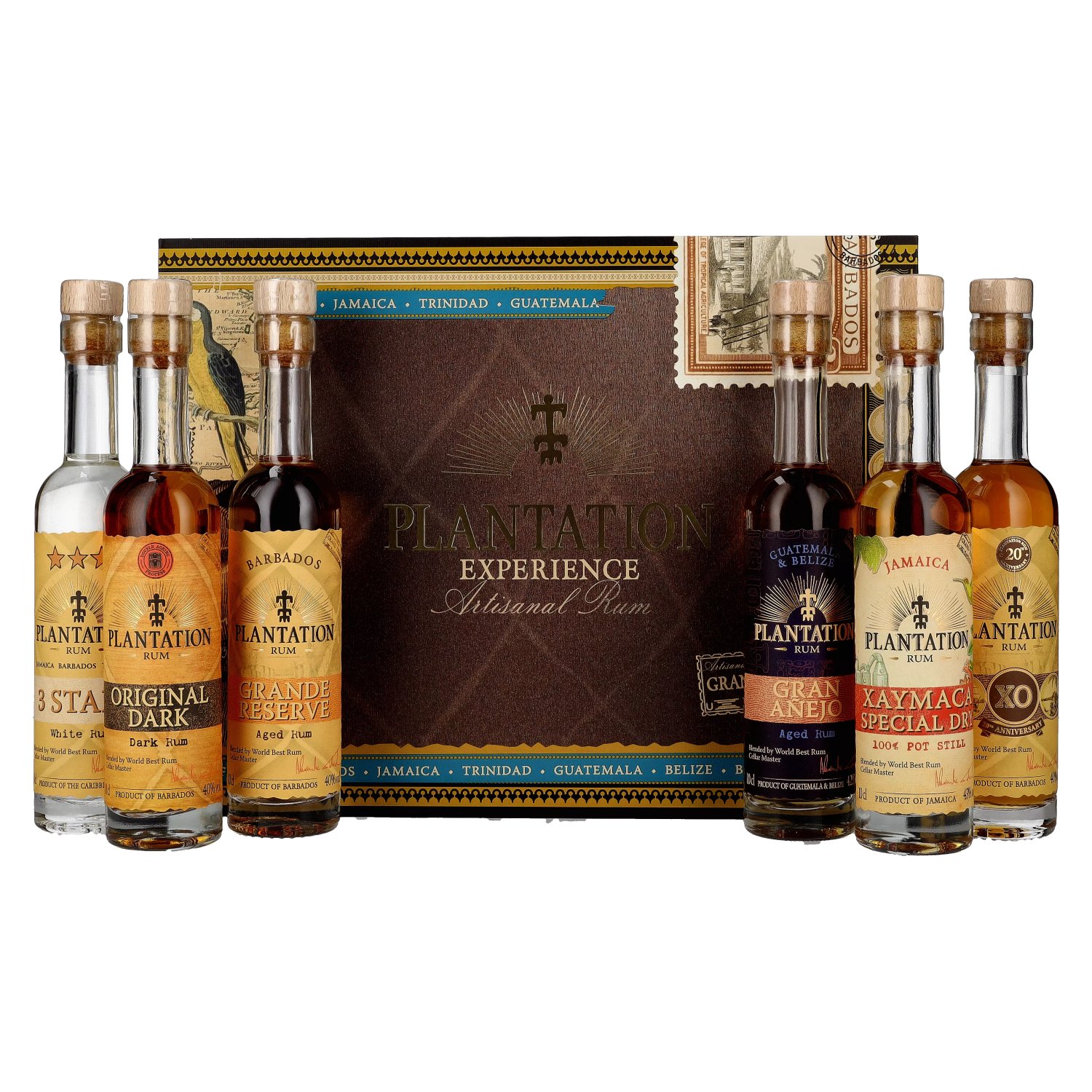 Plantation EXPERIENCE BOX Artisanal in 6x0,1l Giftbox 41% Rum Vol