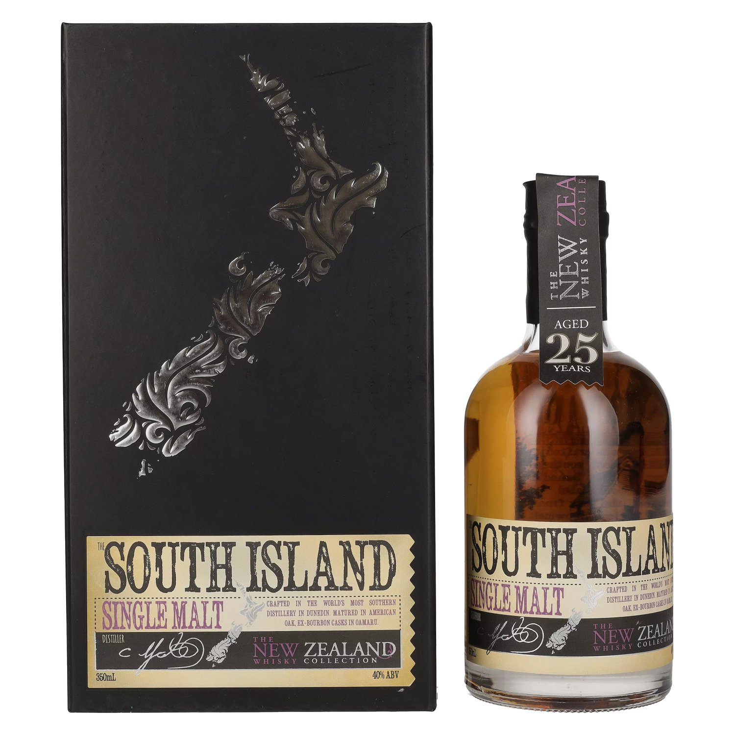 The New Zealand Whisky 25 Years Old SOUTH ISLAND Single Malt 40% Vol. 0,35l  in Geschenkbox