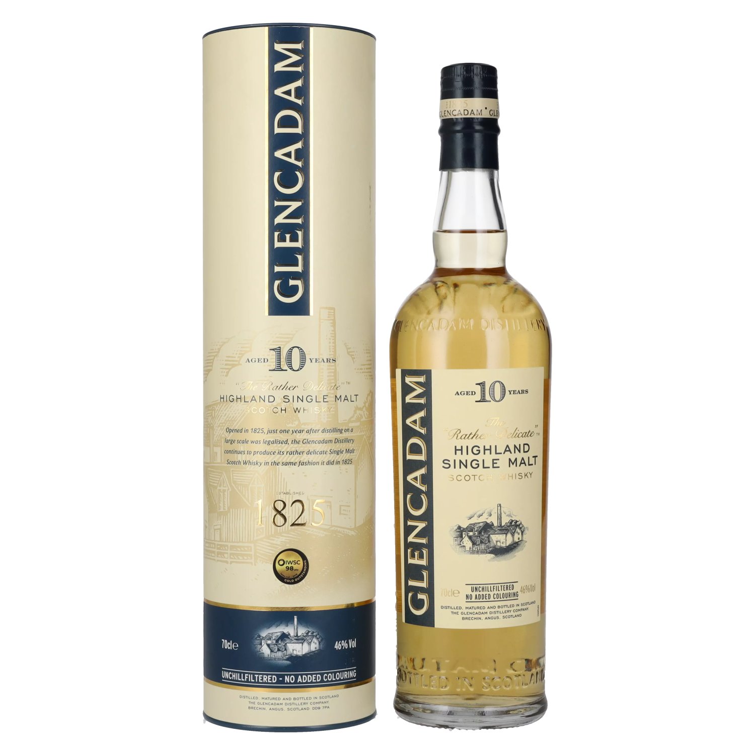 Whisky Single 0,7l Glencadam Years Old 46% 10 in Malt Geschenkbox Vol. Scotch Highland