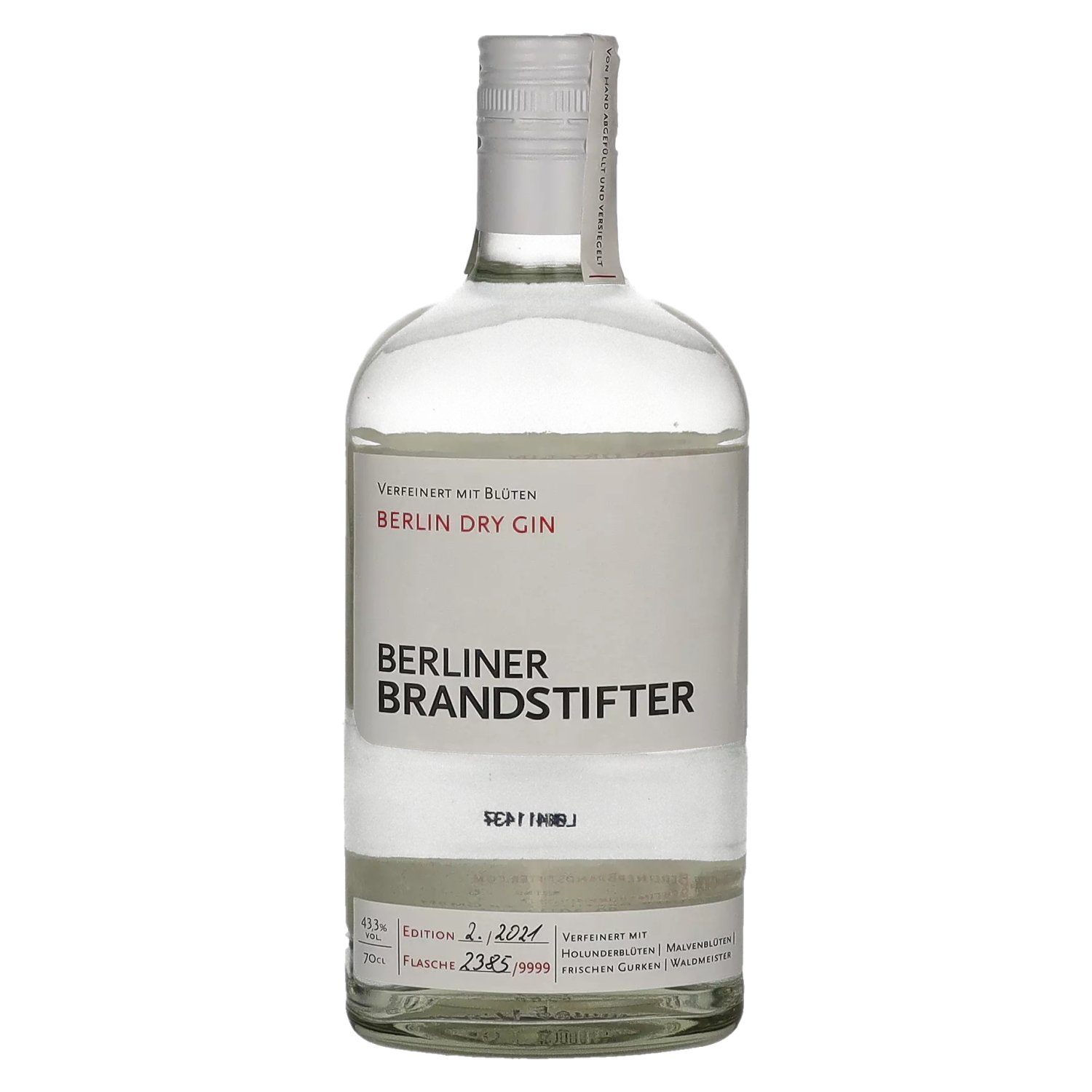 Berlin Gin 43,3% Dry Brandstifter 0,7l Berliner Vol.