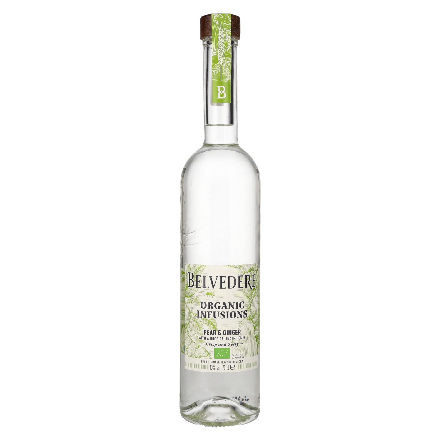 Belvedere Organic Infusions Pear & Ginger Flavored Vodka 40% Vol. 0,7l