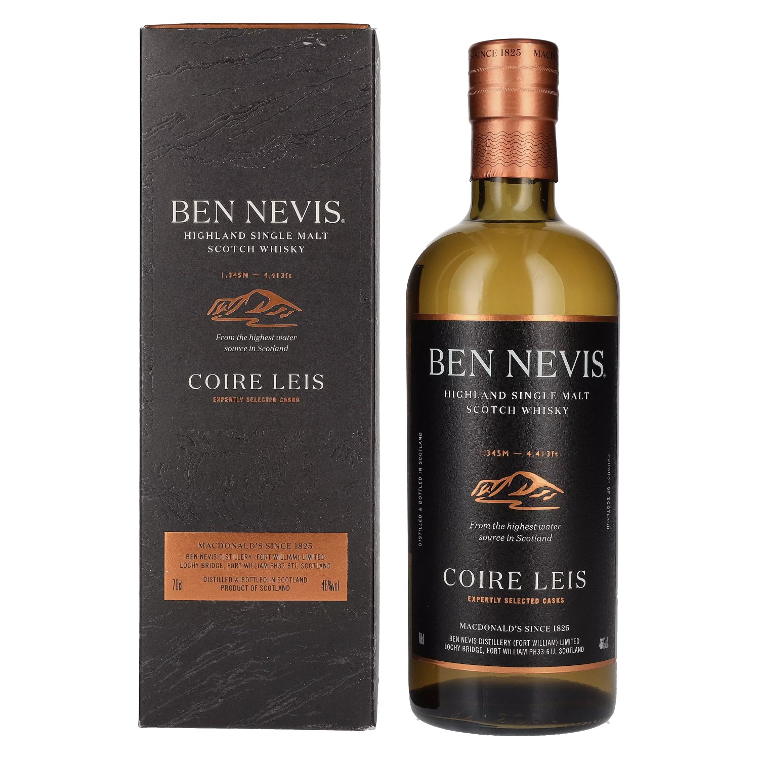 Nevis in LEIS Malt Vol. Highland MacDonald\'s 0,7l 46% COIRE Single Geschenkbox Ben