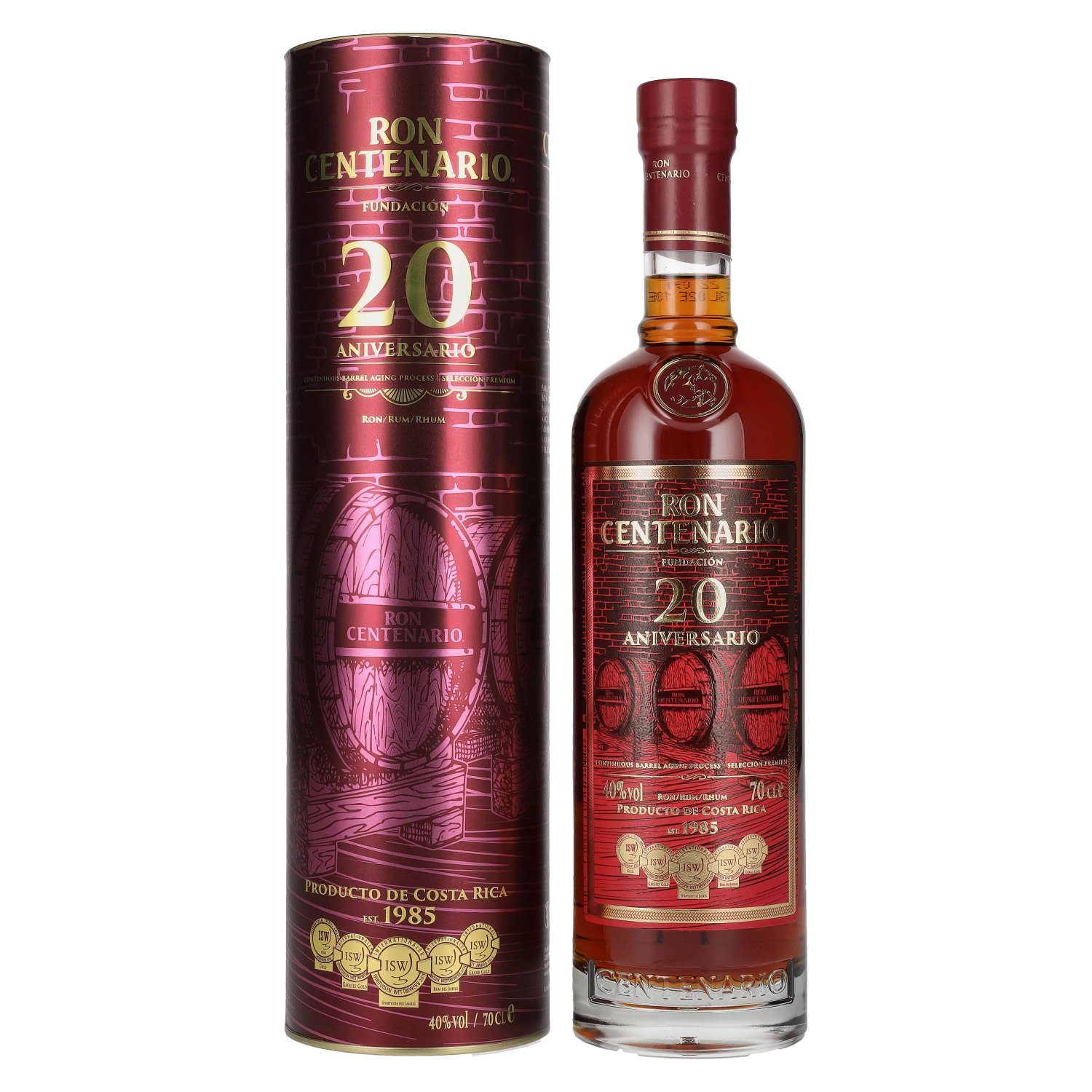 Ron Centenario FUNDACIÓN 20 Sistema in Vol. 0,7l Geschenkbox Rum Solera 40