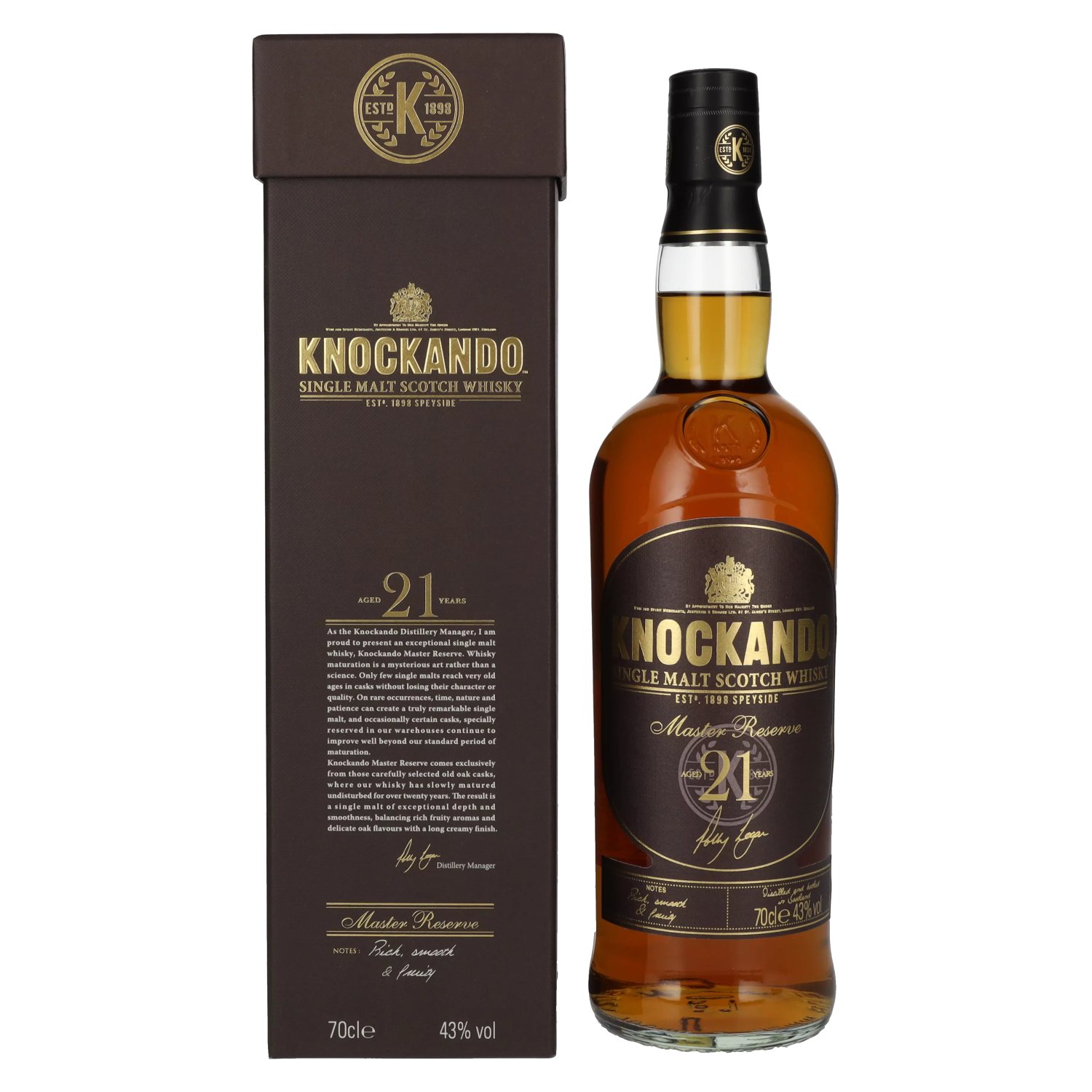 Knockando 21 Years Old Master Reserve 43% Vol. 0,7l in Geschenkbox