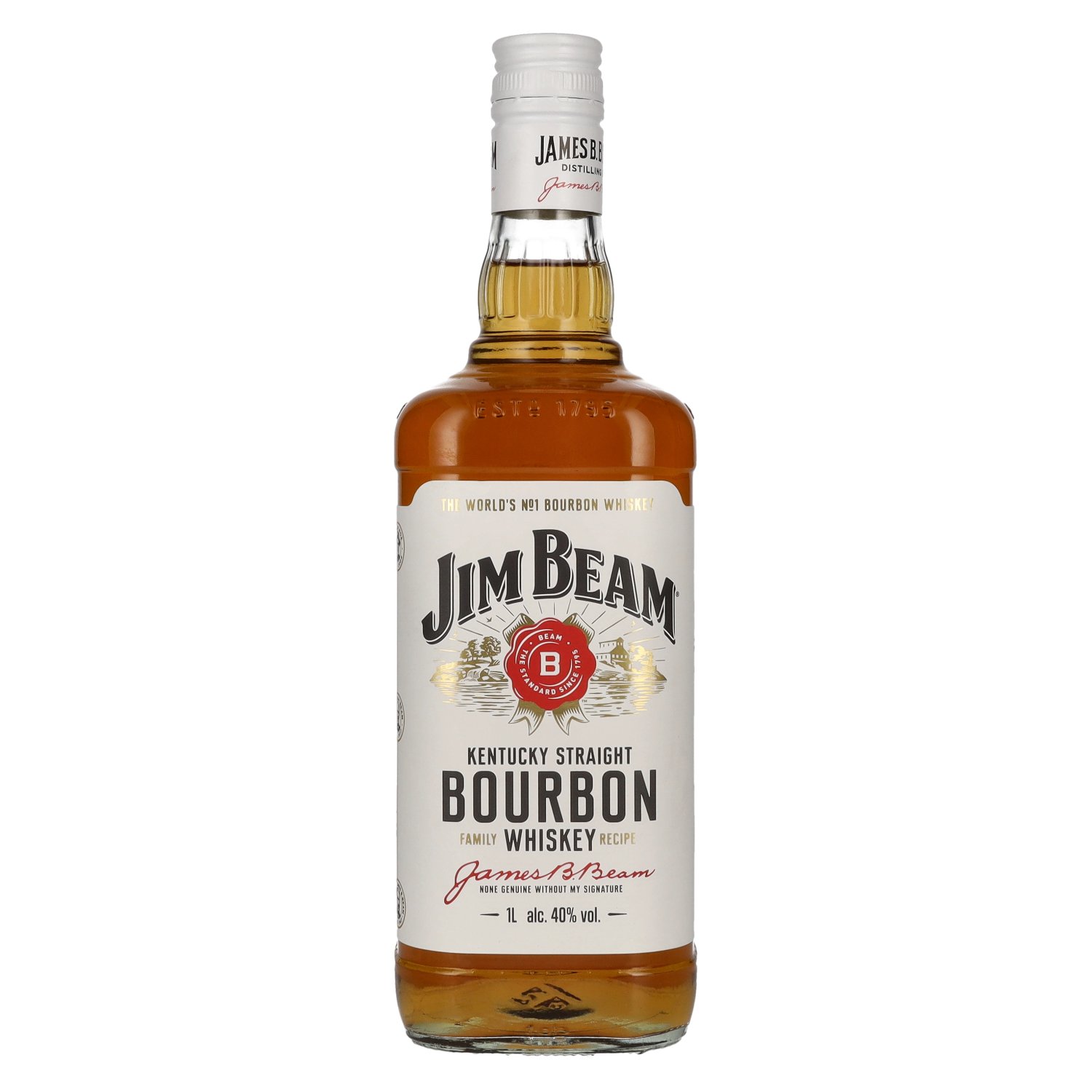 Jim Straight 1l Vol. Beam Whiskey Kentucky Bourbon 40%
