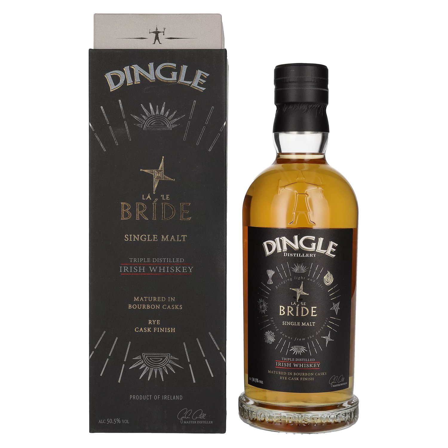 Dingle LÁ \'LE BRÍDE Single Malt Irish Whiskey Triple Distilled 50,5% Vol.  0,7l in Geschenkbox | Whisky