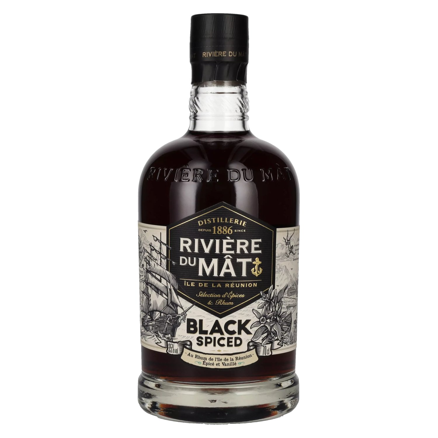 Vol. du Mât delicando 0,7l 35% Black Spiced Rivière -