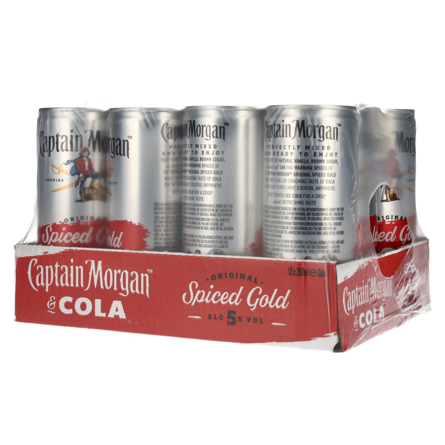 Captain Original Spiced Gold & Cola 5 Vol. 12x0,25l Dosen