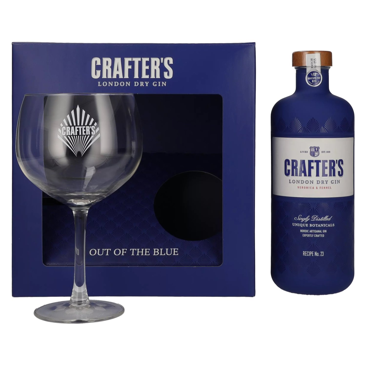 Crafter\'s London Dry Gin 43% Vol. 0,7l in Geschenkbox mit Glas