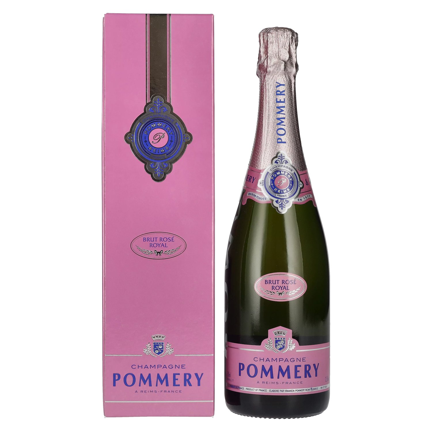 Pommery Brut Rosé Champagne Vol. 12,5% Geschenkbox 0,75l in