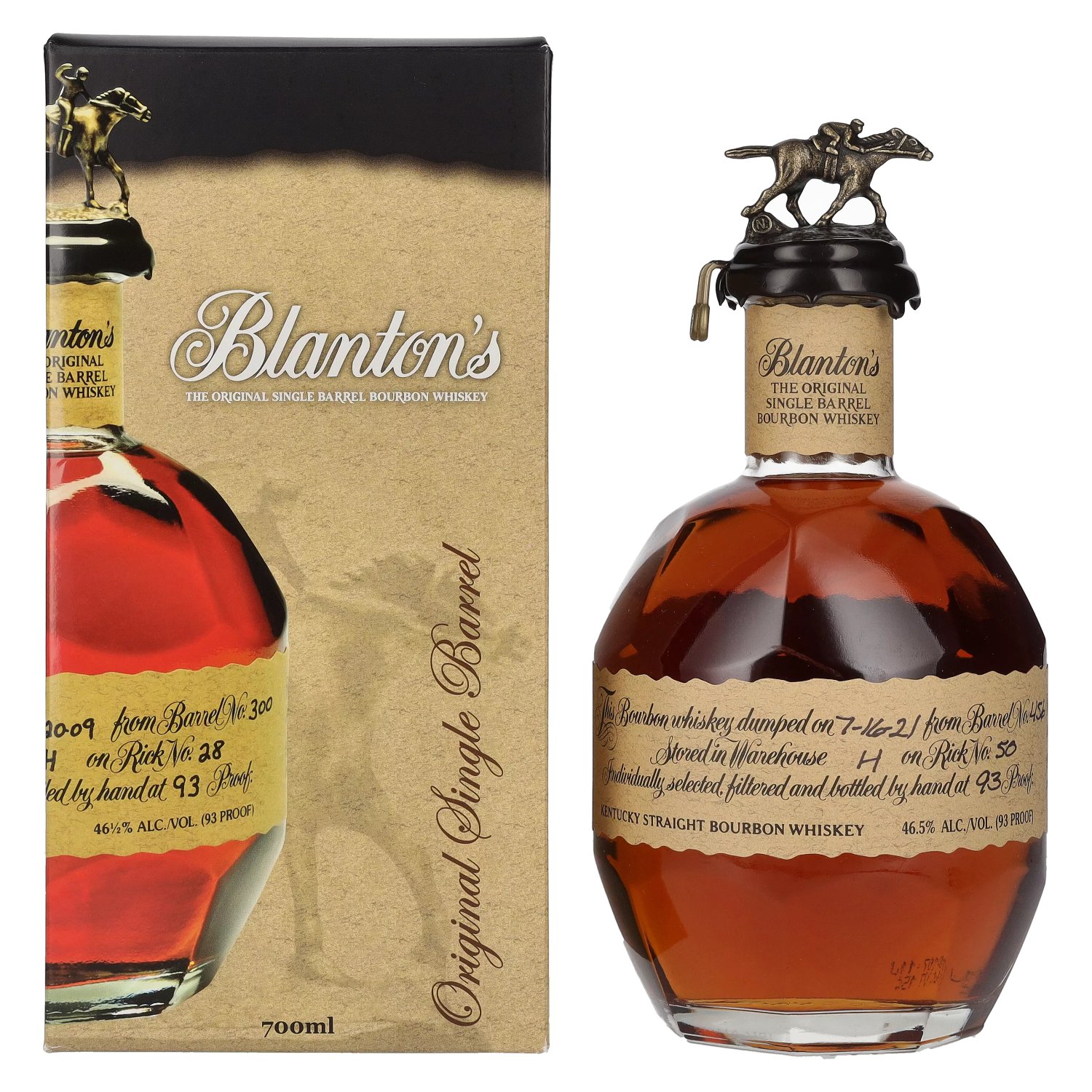 Blanton's The Original Single Barrel Bourbon Whiskey GB 46,5% Vol. 0,7l in  Giftbox