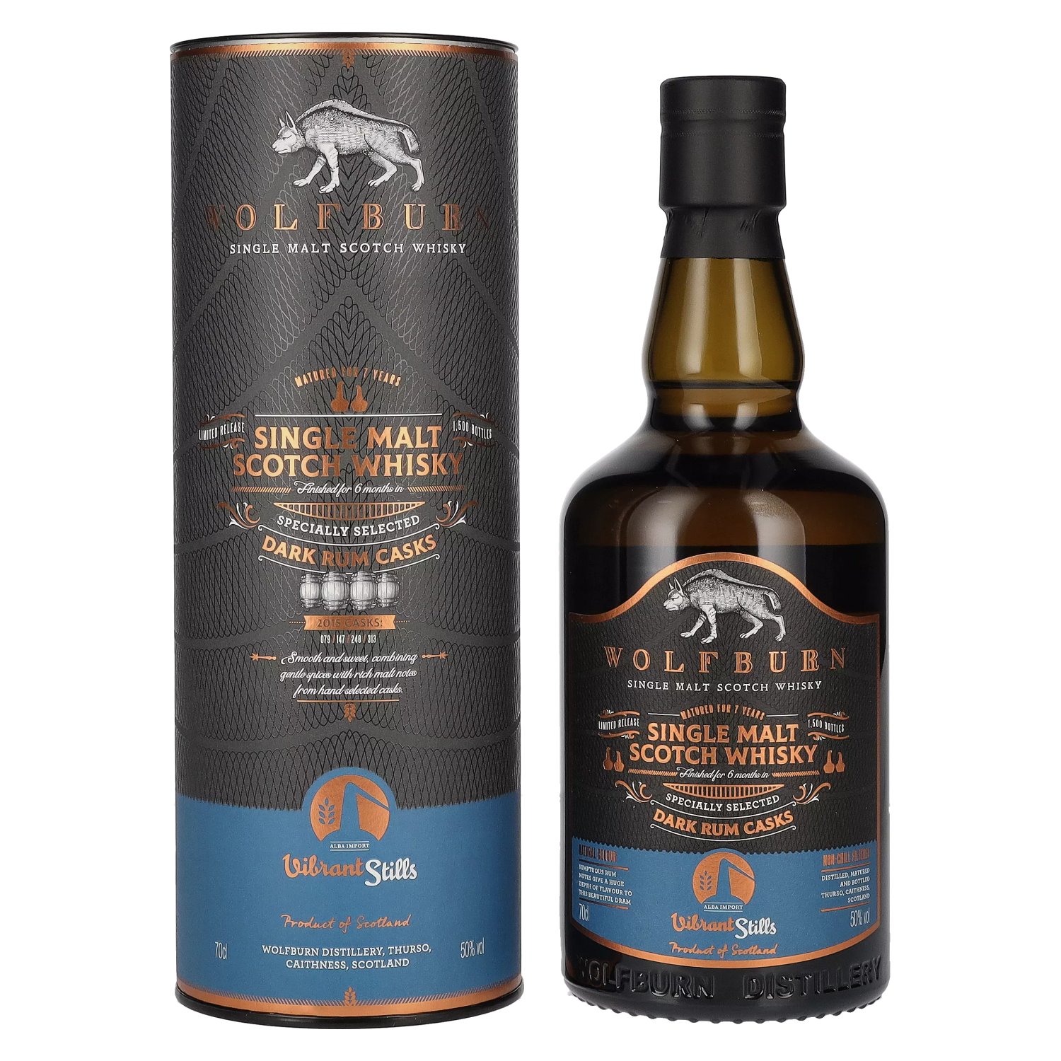 Wolfburn VIBRANT STILLS Single Malt Scotch Whisky 50% Vol. 0,7l in  Geschenkbox