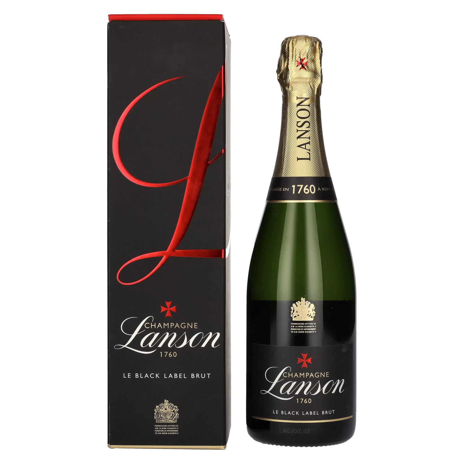 Champagne Lanson Le Black Label Brut 12,5% Vol. 0,75l in Geschenkbox | Champagner & Sekt