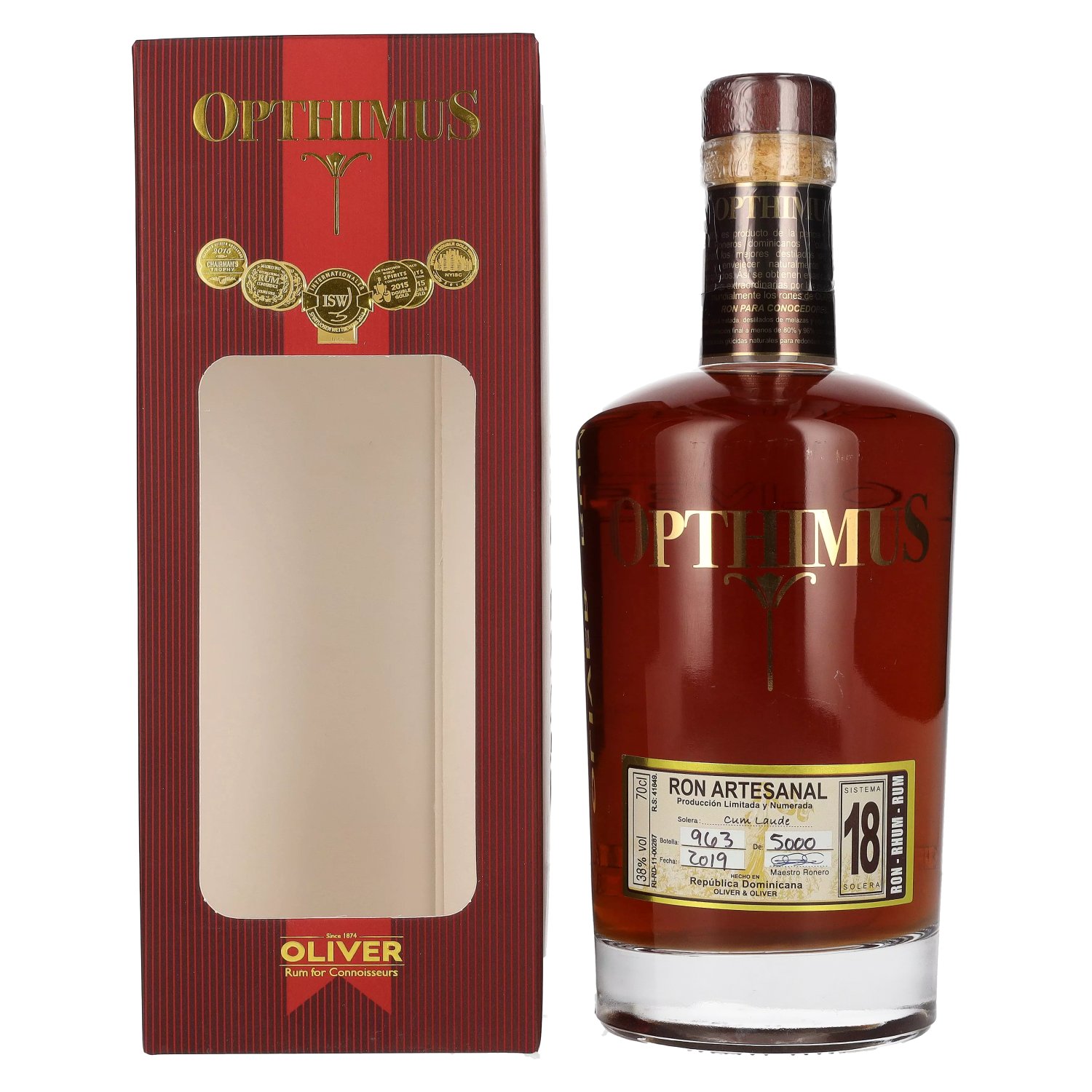 Opthimus 18 Sistema Solera Cum Laude 38% Vol. 0,7l in Giftbox