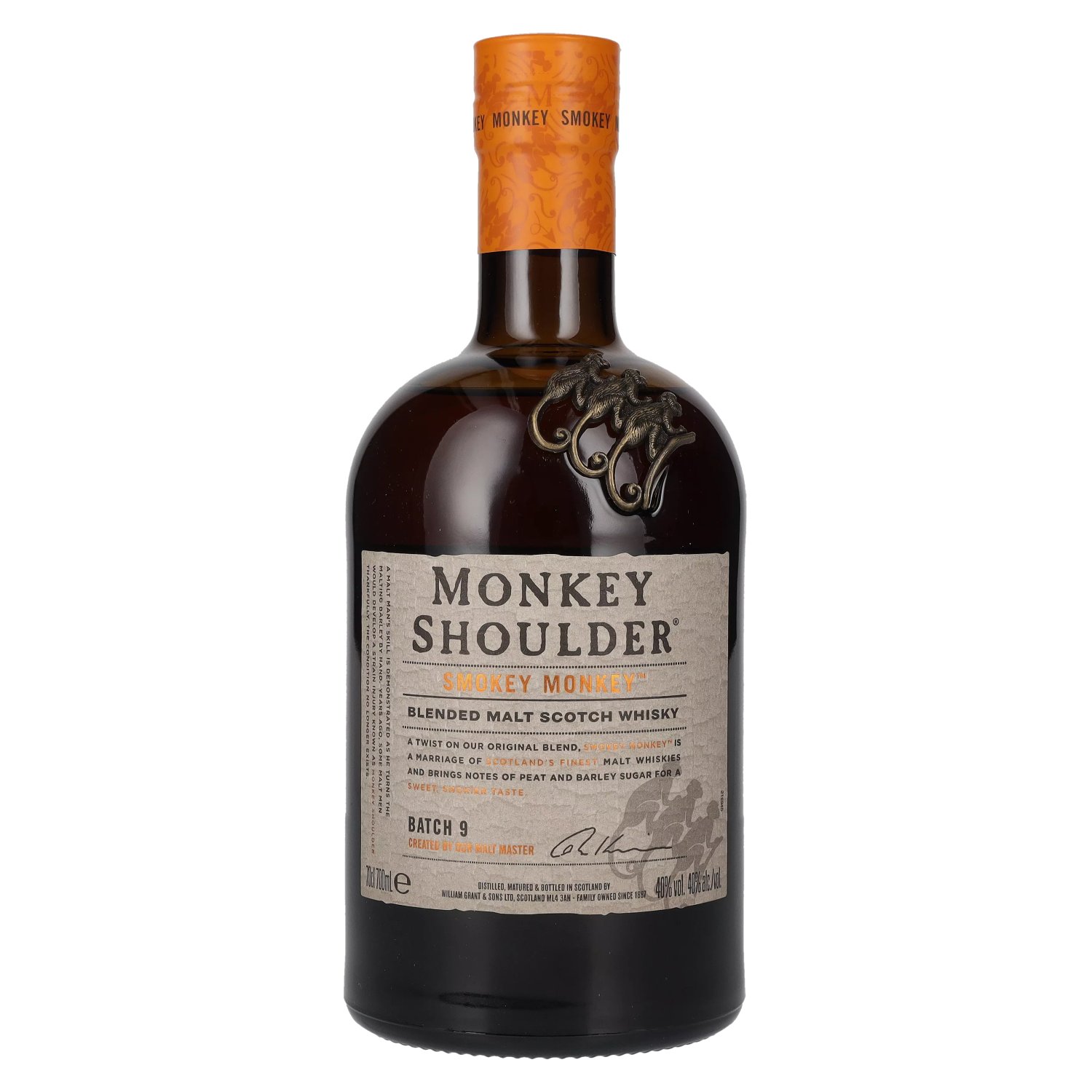 Monkey Shoulder 0,7l Blended 40% Malt BATCH SMOKEY 9 Vol. MONKEY