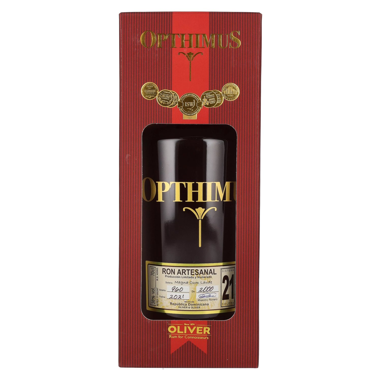 Opthimus 21 Sistema Solera Magna Cum Laude 38% Vol. 0,7l in Geschenkbox