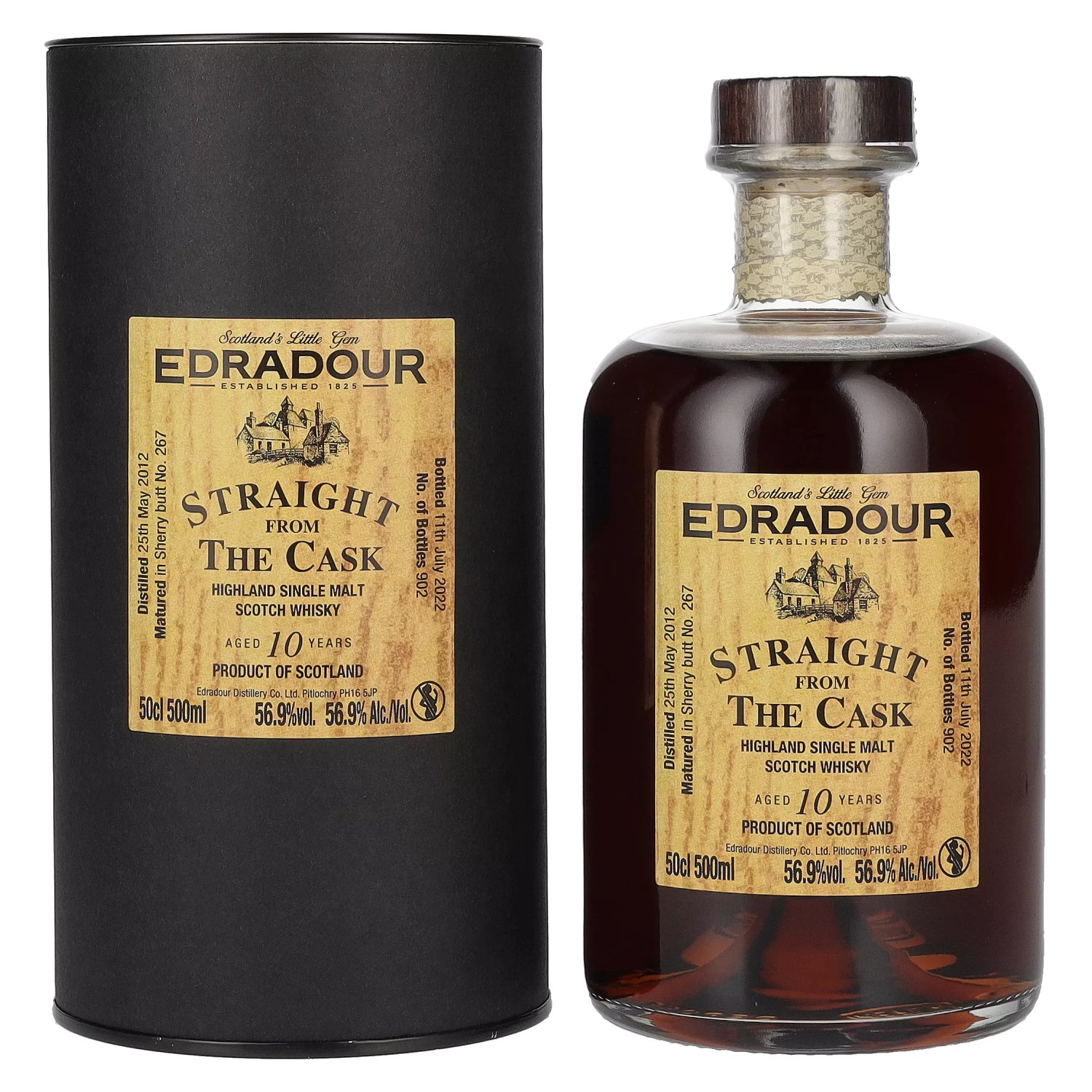 Edradour SFTC 10 Years Old Sherry Butt 2012 56,9% Vol. 0,5l in Geschenkbox