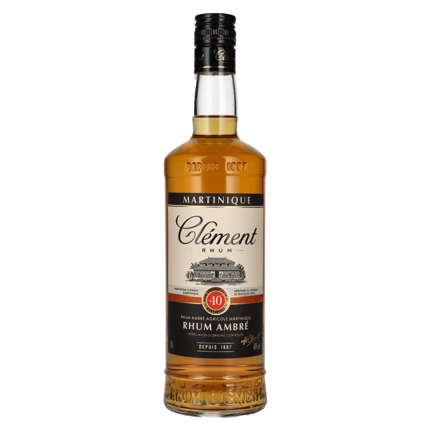 Rhum Vol. 40% Clément 0,7l - Agricole Ambré delicando